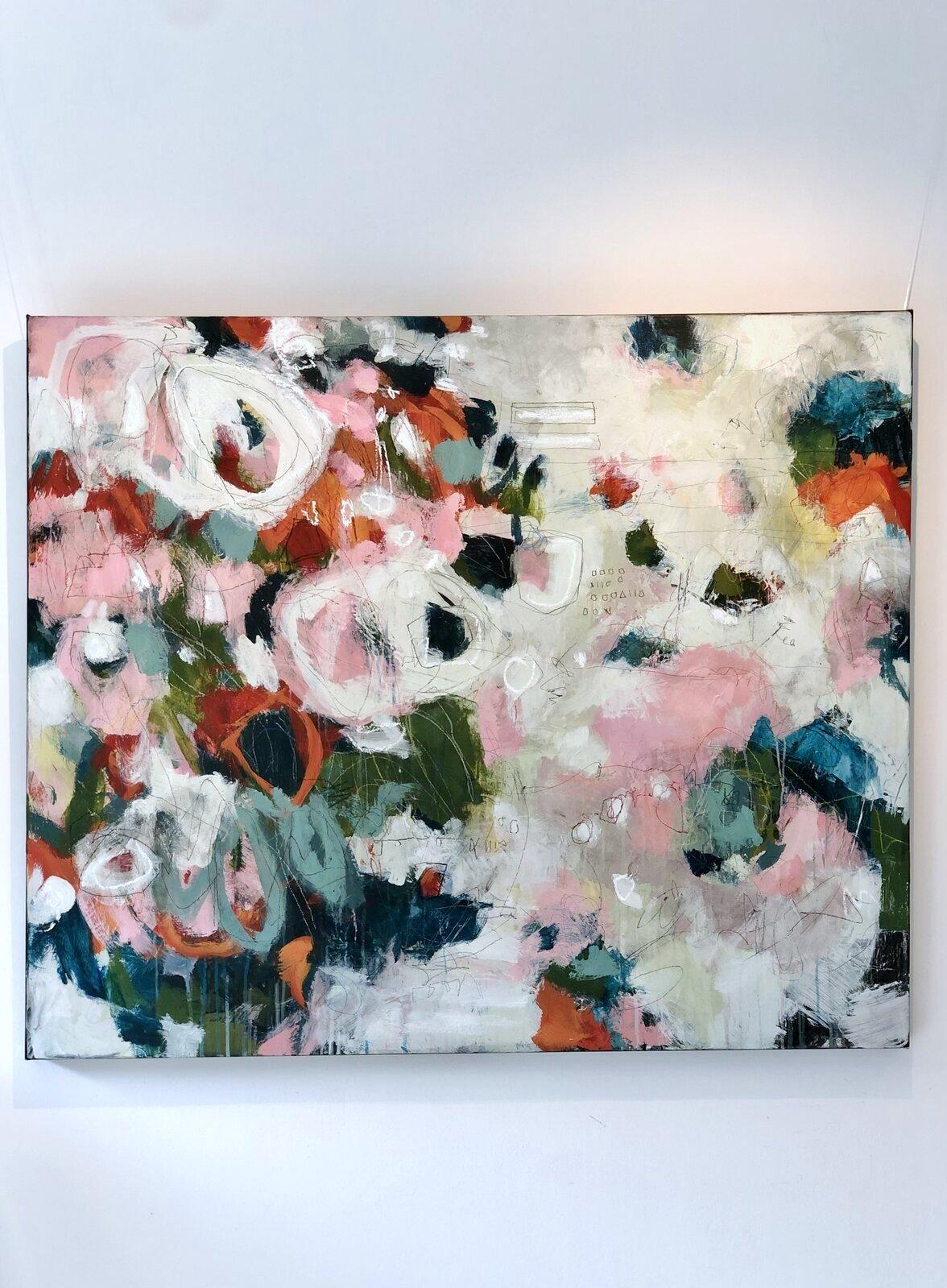 Hold Tightly- pintura cubismo abstracto moderno original- obra de arte contemporánea -Arte - Painting de Lori Mirabelli 