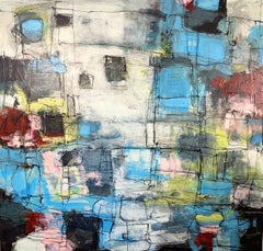 I Don't Quite Know -original abstract City landscape artwork contemporary modern