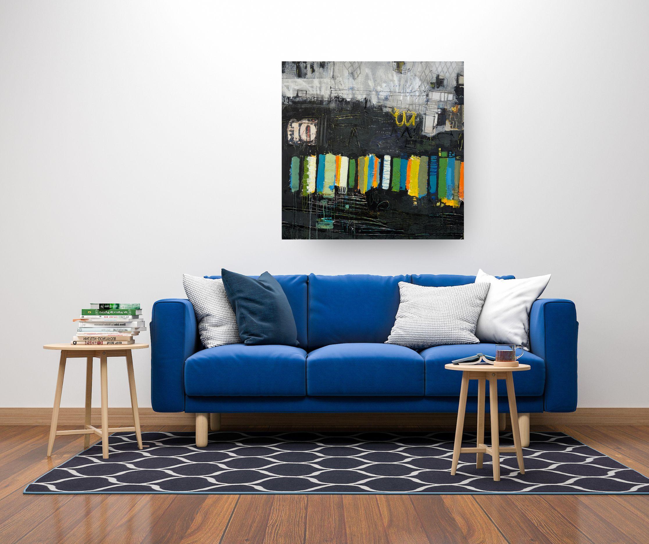 Midnight Reverie - original abstract painting - contemporary expressionism art - Painting by Lori Mirabelli 