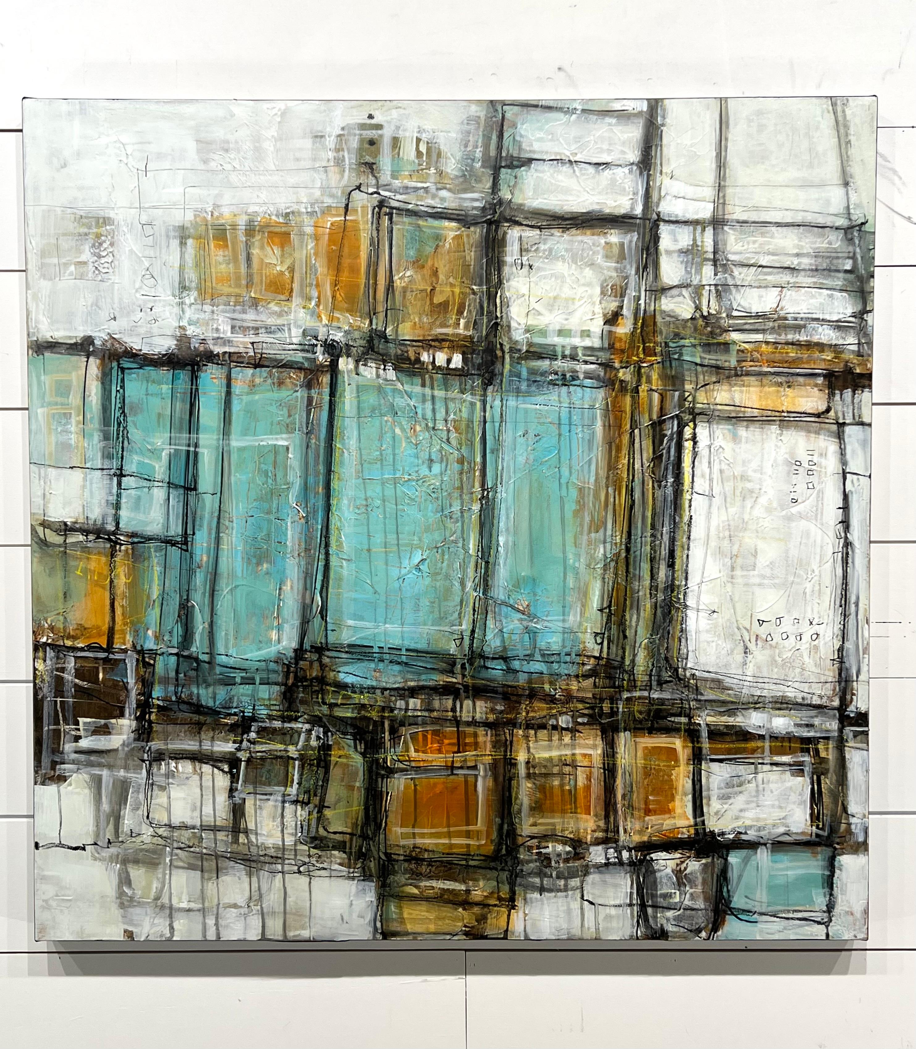 Lori Mirabelli Retro Vibe 1 Abstract Expressionism Cubism Surreal