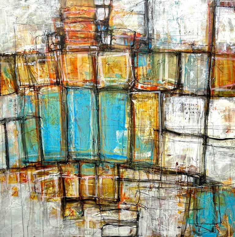 Lori Mirabelli Retro Vibe 2 Abstract Expressionism Cubism Surreal