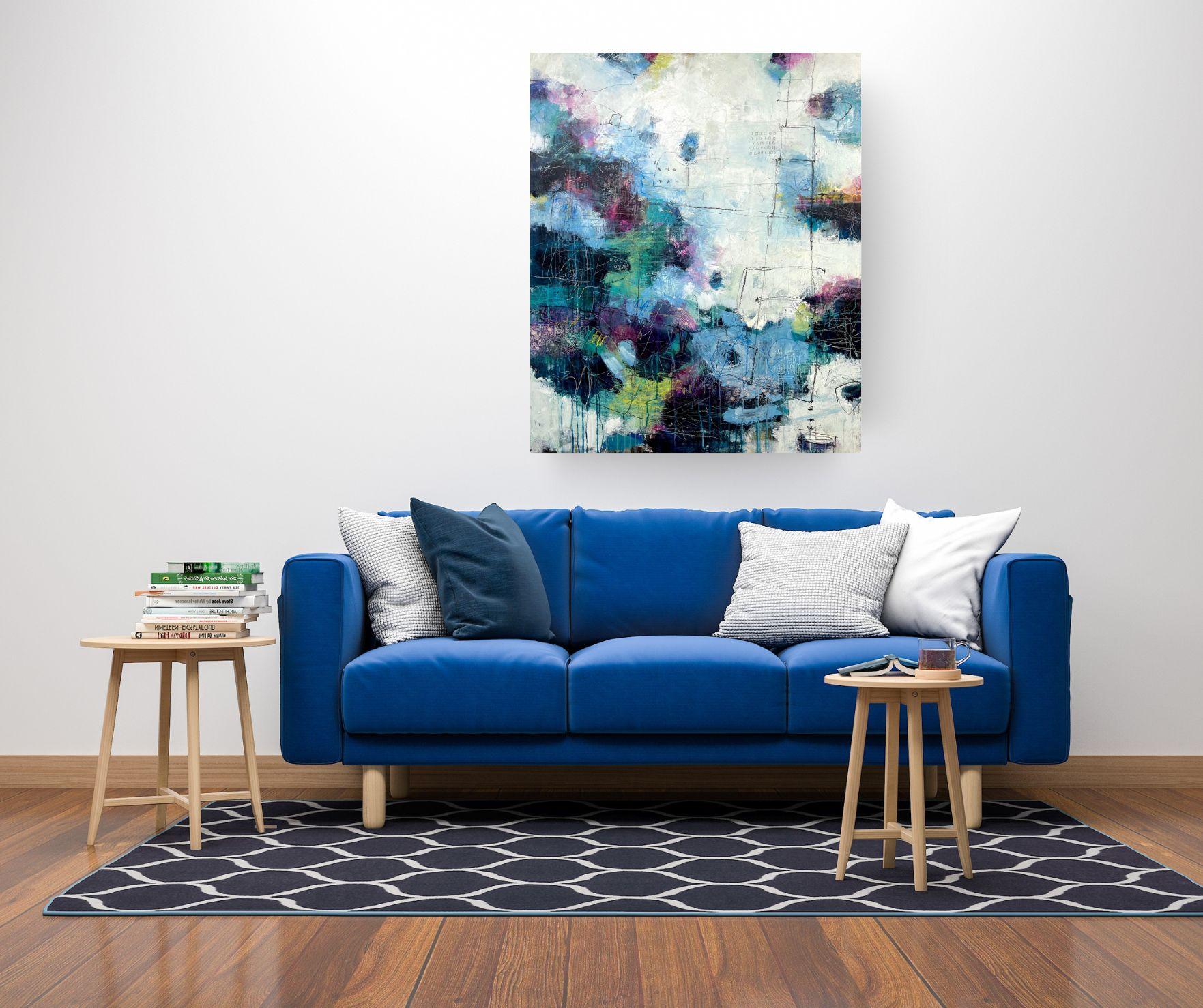 The Walk-original abstrakt modern kubistisch zeitgenössisch malerei-kunstwerk-kunst im Angebot 1