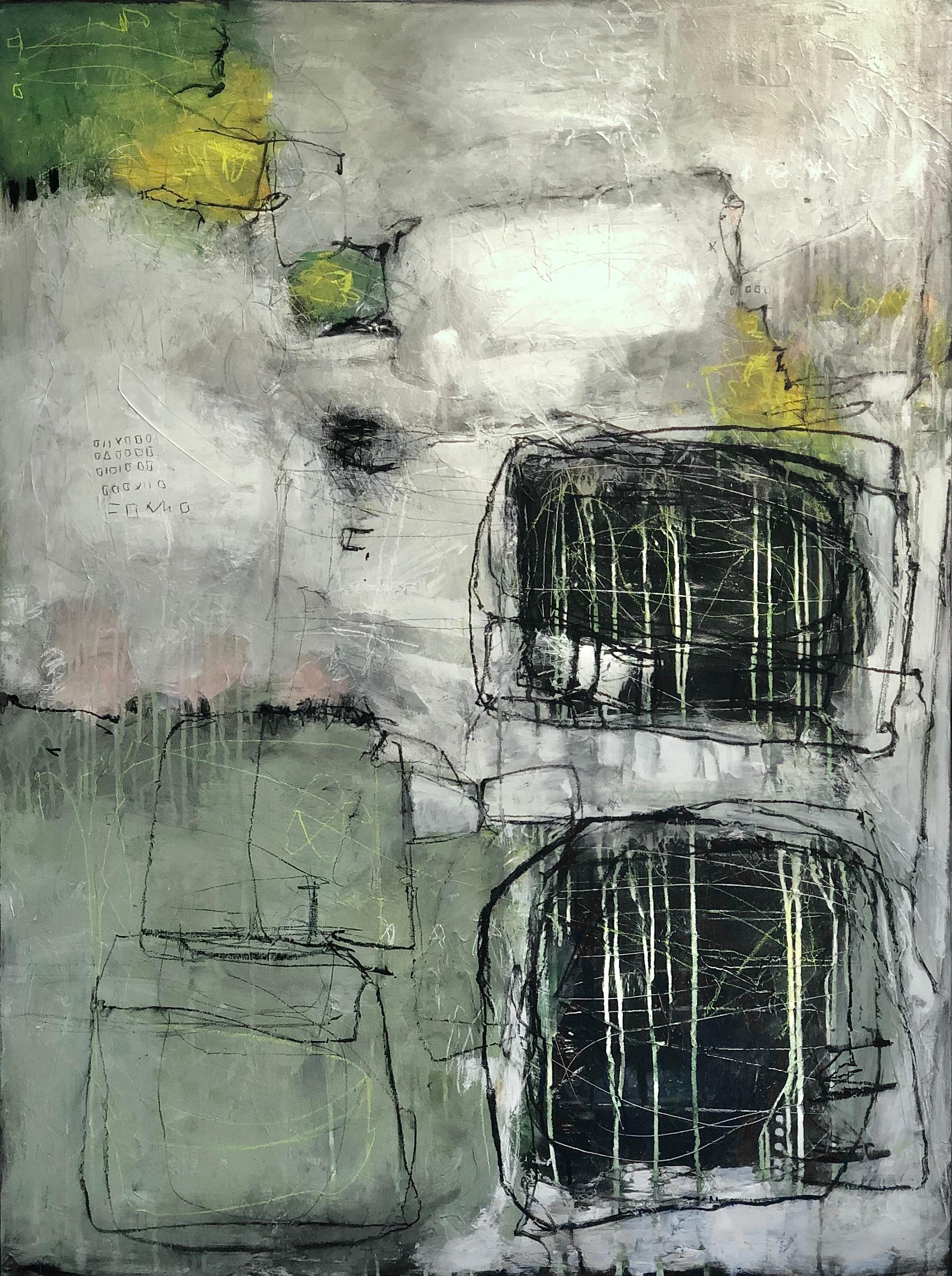 Lori Mirabelli  Landscape Painting - Time Capsule-original abstract expressionism  artwork-painting-contemporary Art