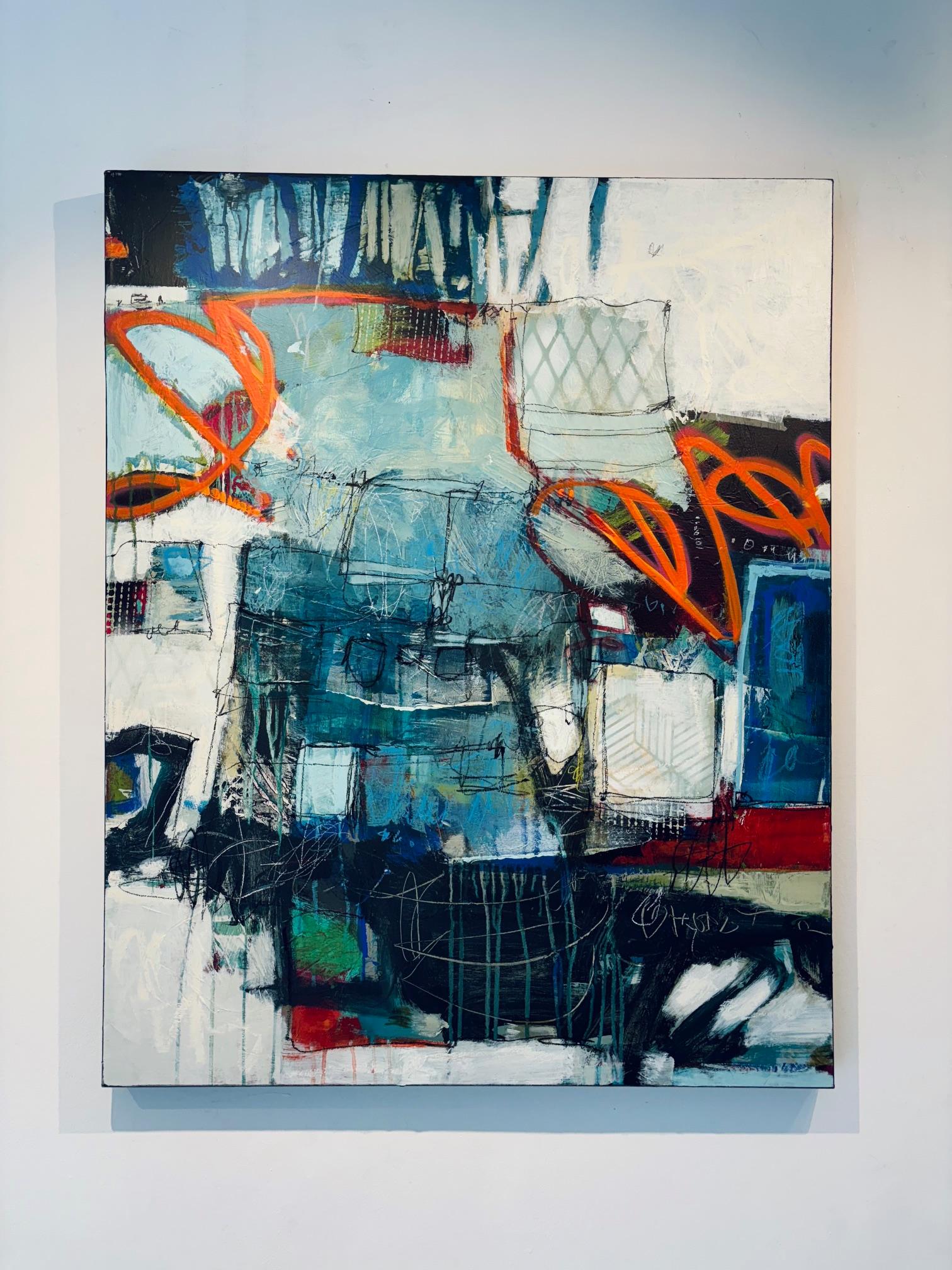 Unfolded Layers 1 - original abstract expressionism painting - contemporary art - Painting by Lori Mirabelli 