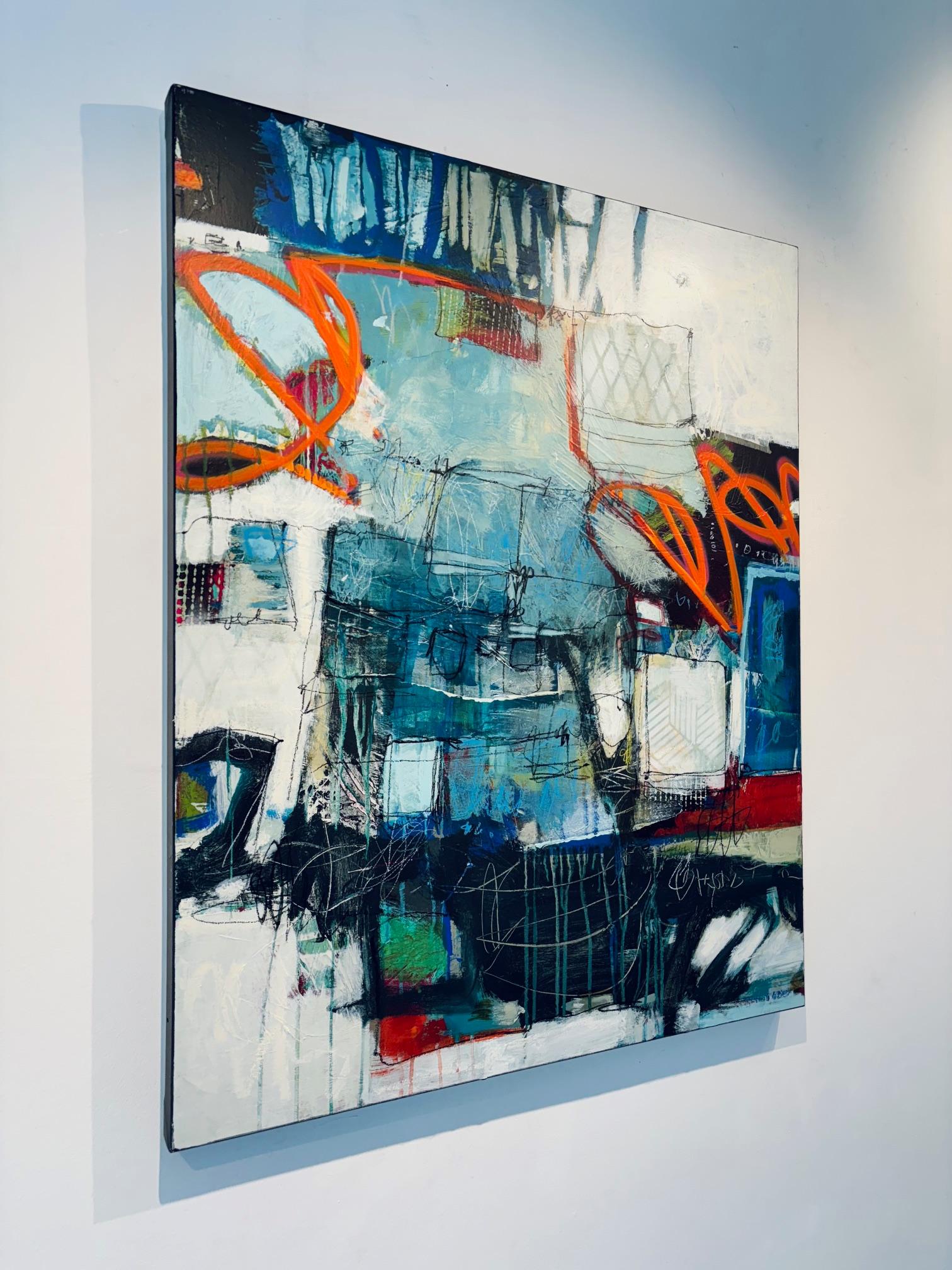 Unfolded Layers 1 - original abstract expressionism painting - contemporary art - Abstract Painting by Lori Mirabelli 