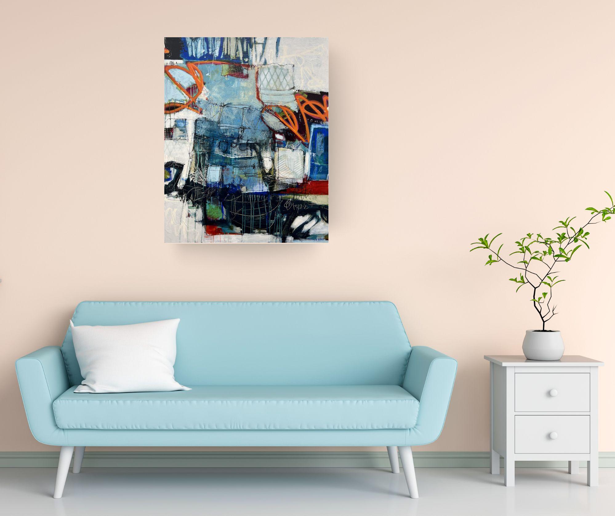 Unfolded Layers 2 - original abstrakter expressionismus malerei - zeitgenössische kunst – Painting von Lori Mirabelli 