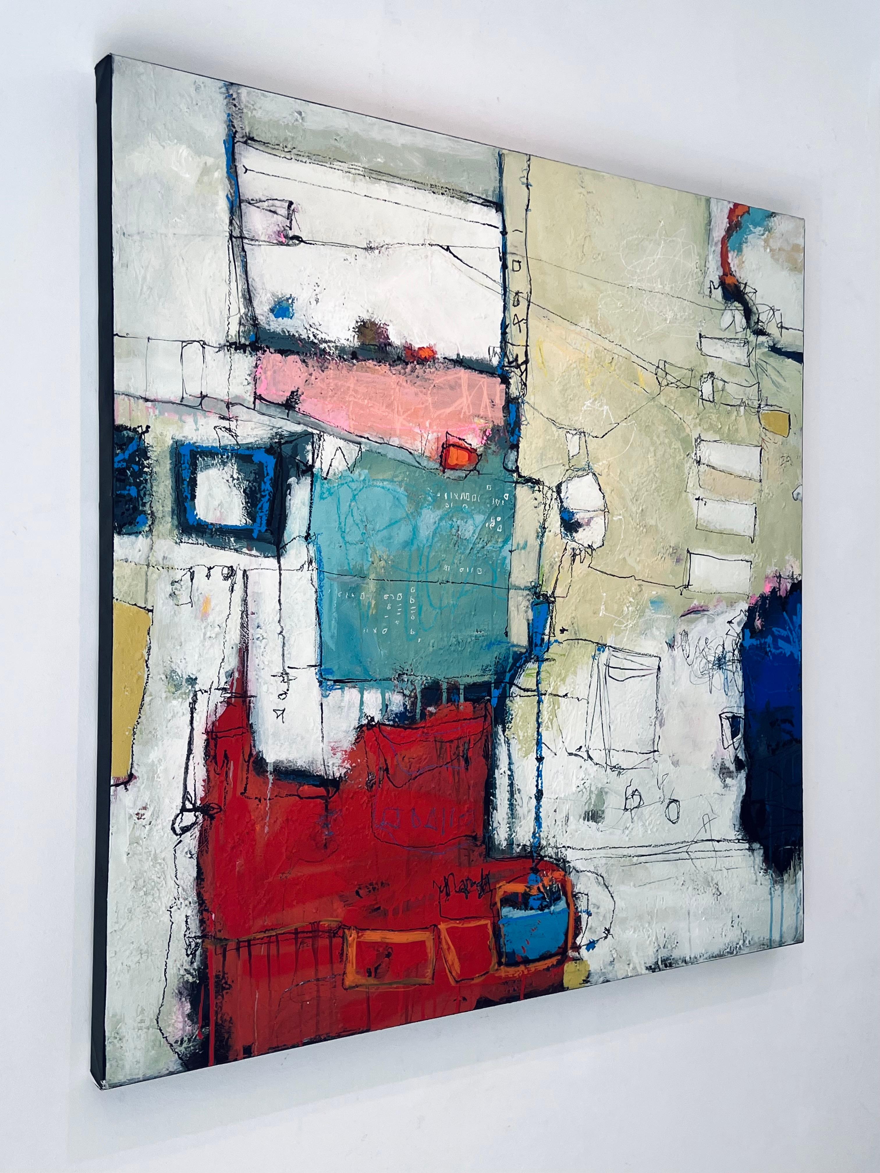 Whispers in the Wilderness – originales abstraktes, ausdrucksstarkes Gemälde – moderne Kunst (Grau), Landscape Painting, von Lori Mirabelli 