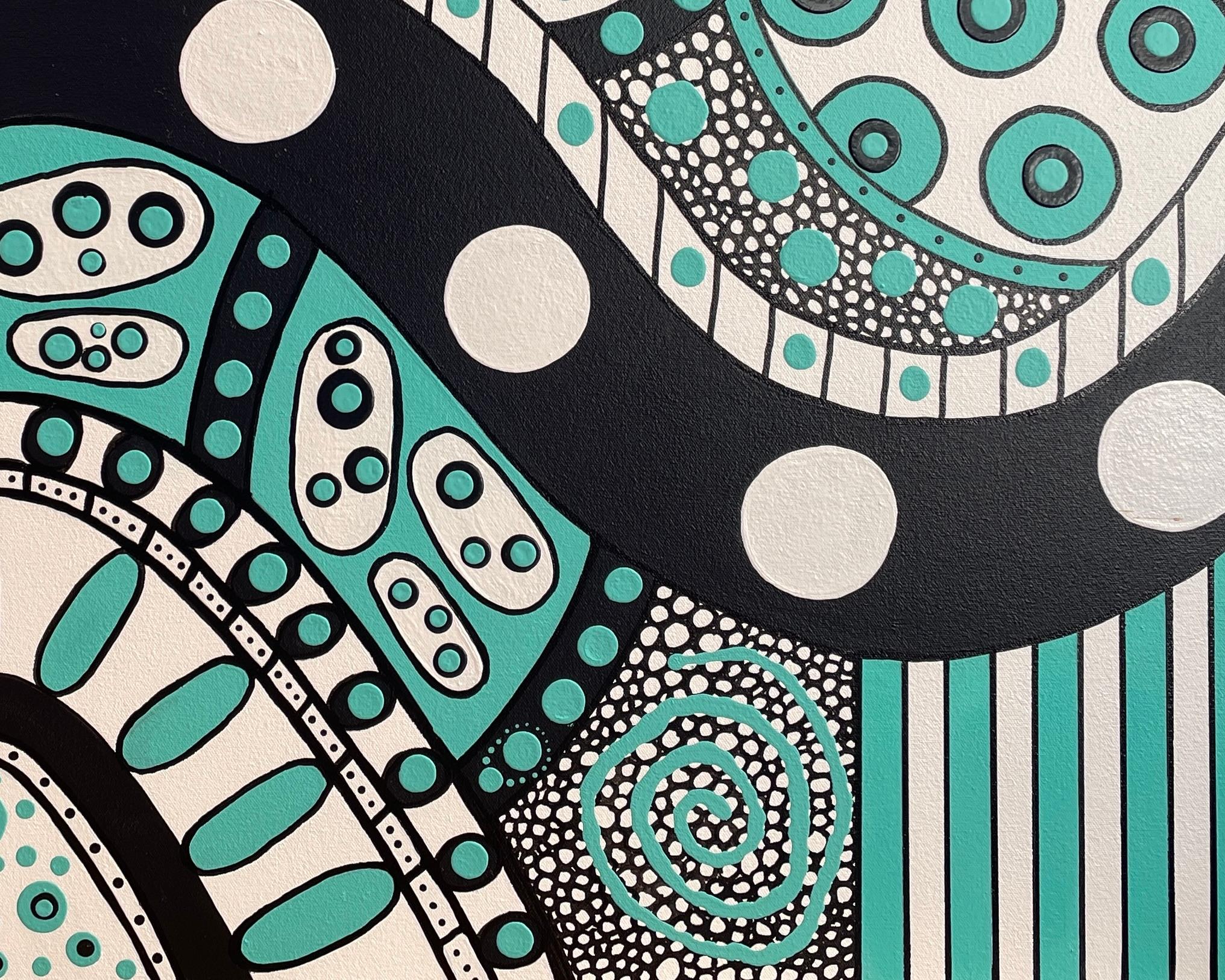 'Bisbee Roads' von Lori Poncsak - Contemporary Geometric Abstract Painting im Angebot 10