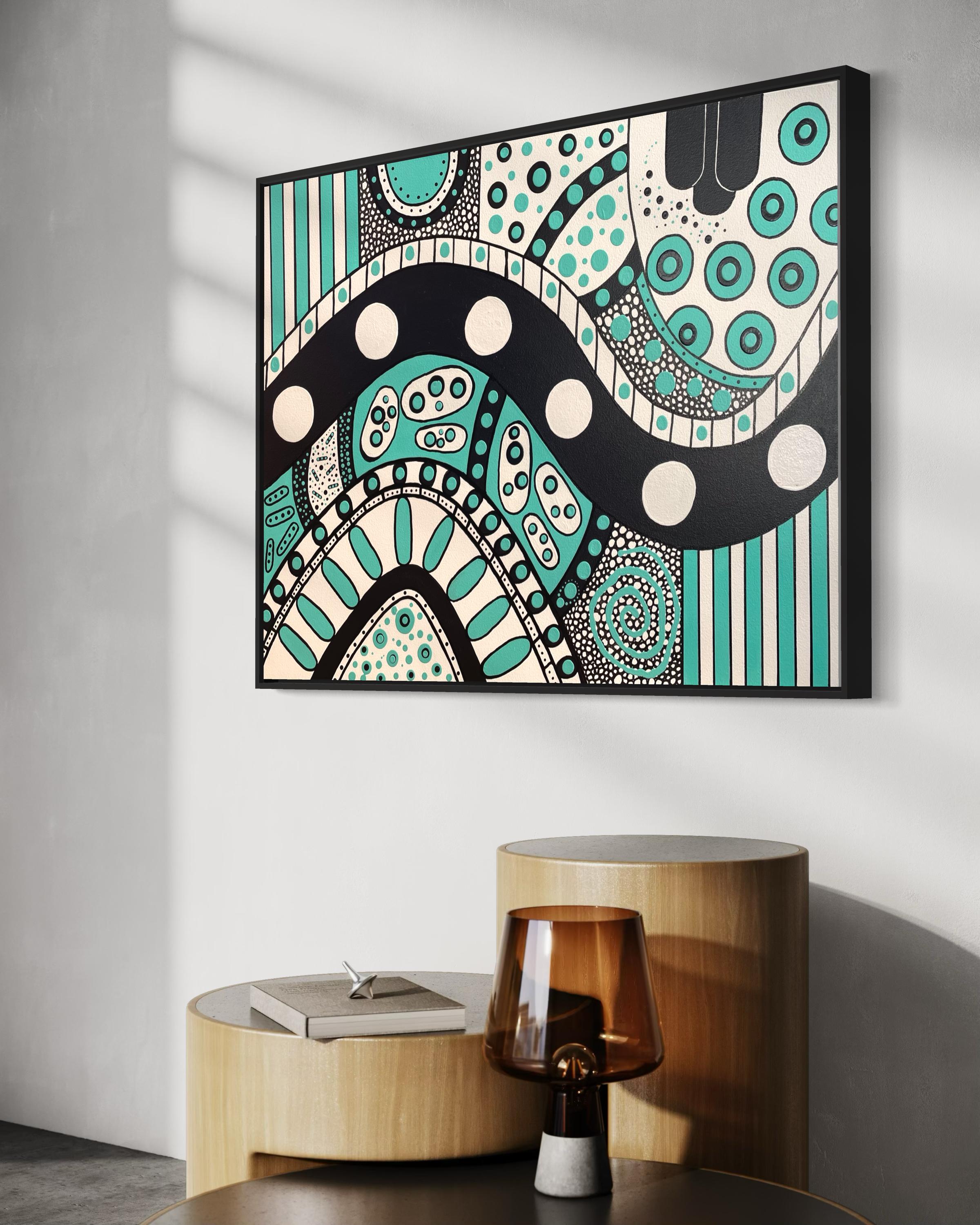 'Bisbee Roads' von Lori Poncsak - Contemporary Geometric Abstract Painting im Angebot 11