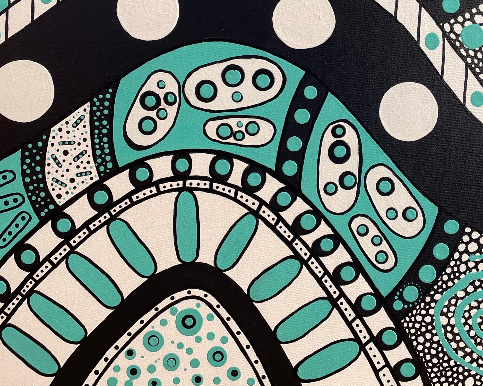 'Bisbee Roads' von Lori Poncsak - Contemporary Geometric Abstract Painting im Angebot 4