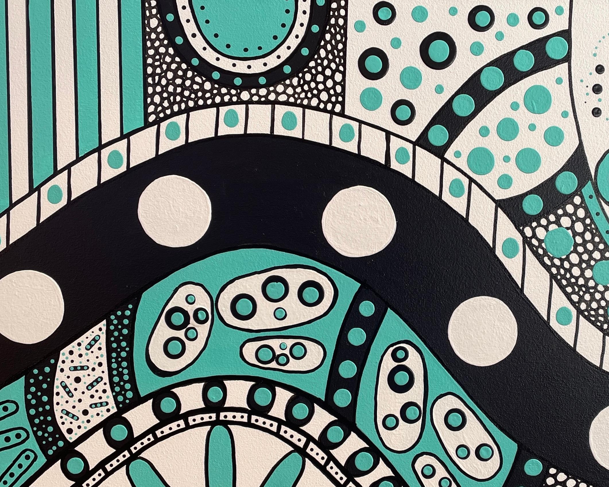 'Bisbee Roads' von Lori Poncsak - Contemporary Geometric Abstract Painting im Angebot 8