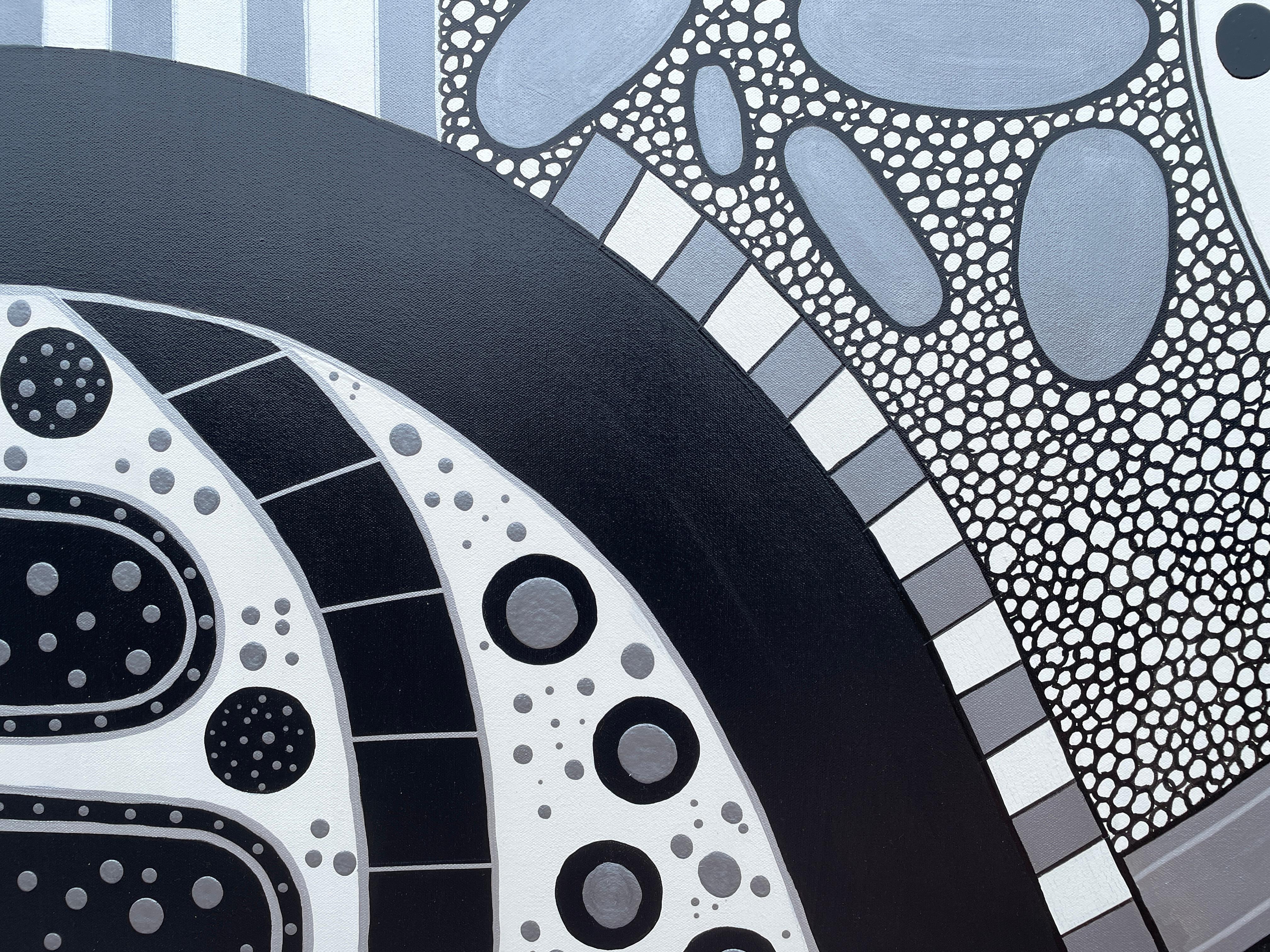 'Night Roads' by Lori Poncsak - Abstract Urban Landscape - Abstract Geometric For Sale 2