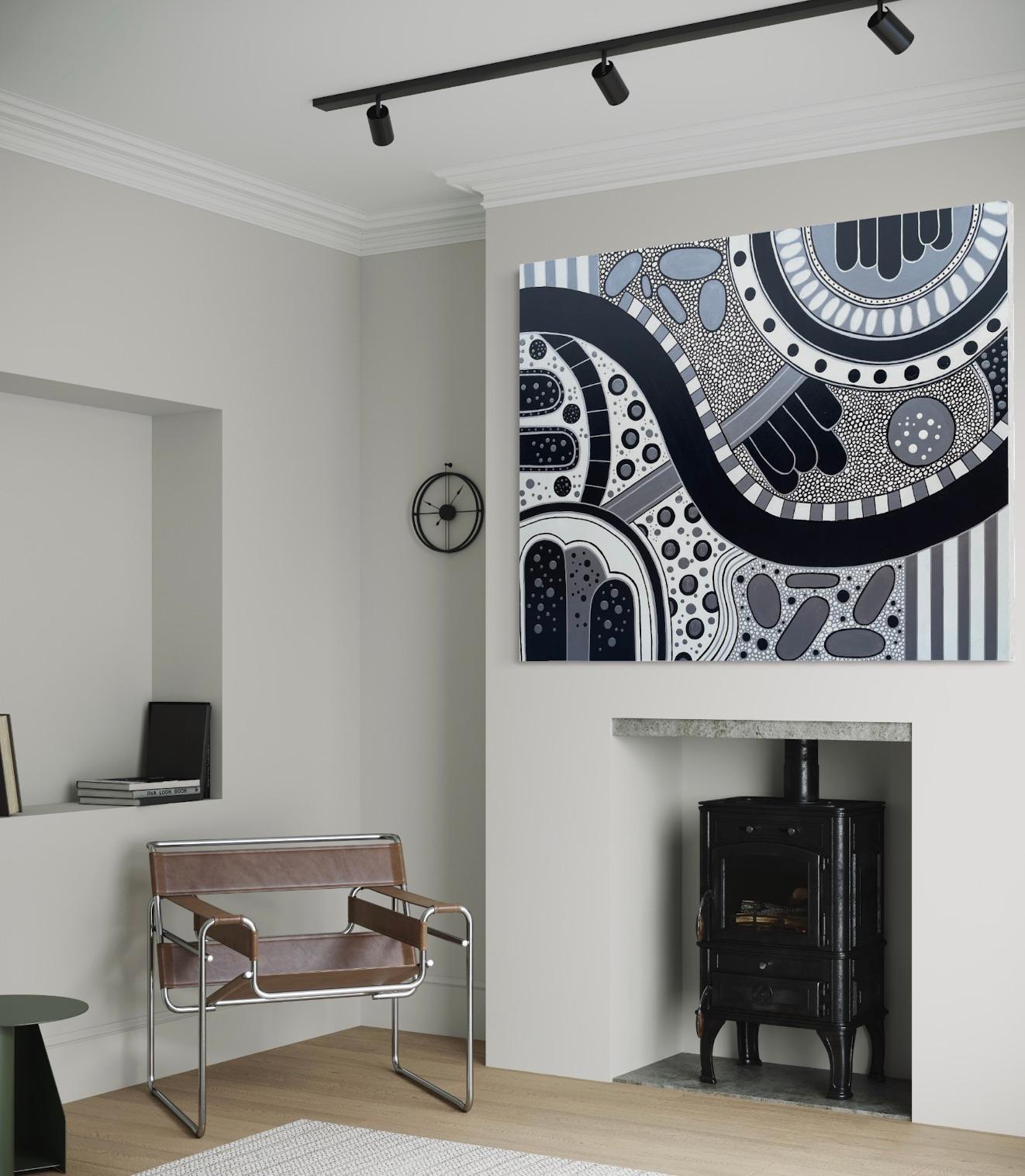 'Night Roads' by Lori Poncsak - Abstract Urban Landscape - Abstract Geometric For Sale 7