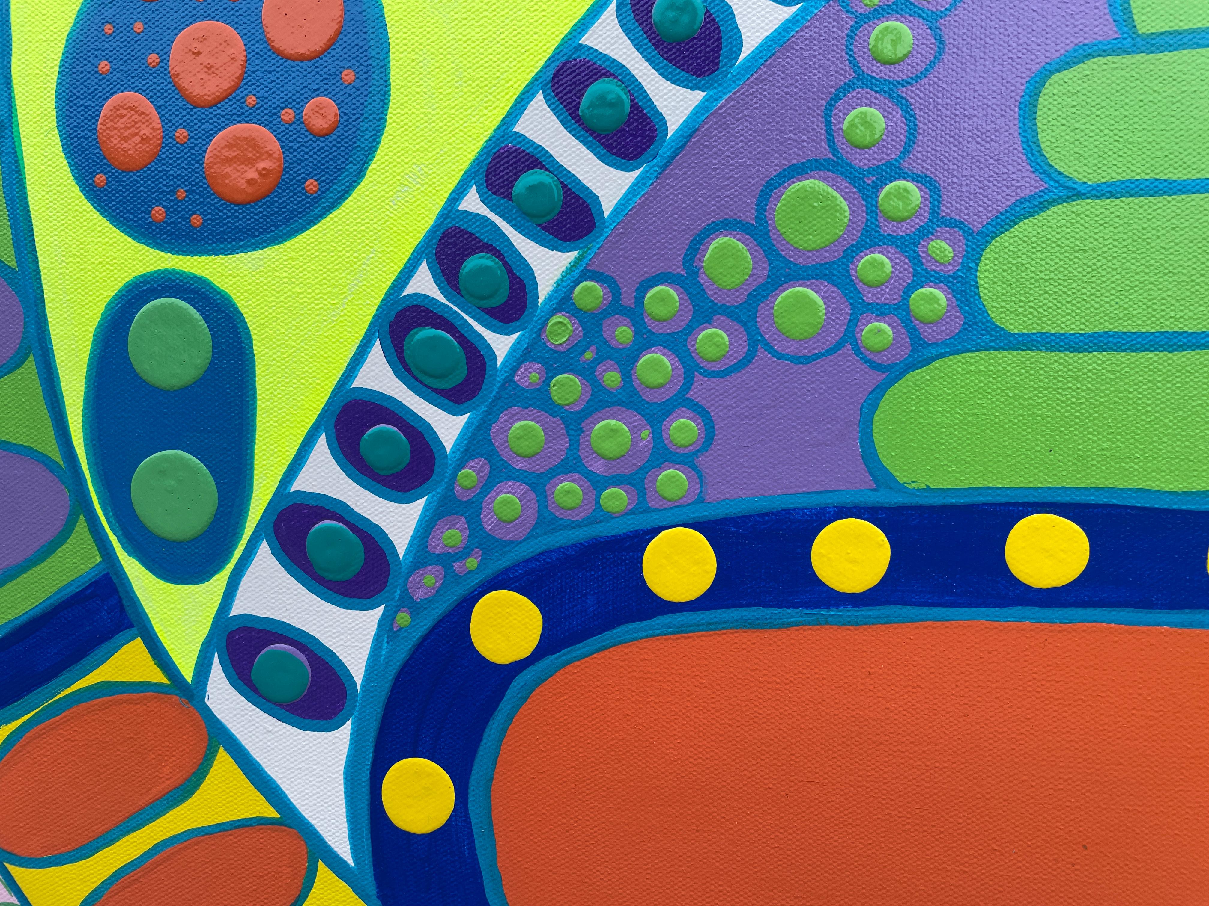 'Paths' by Lori Poncsak - Contemporary Colorful Palette Geometric Abstract Art For Sale 7