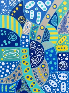 'Spiral Paths' by Lori Poncsak - Vibrant Geometric Abstract - Intricate Patterns