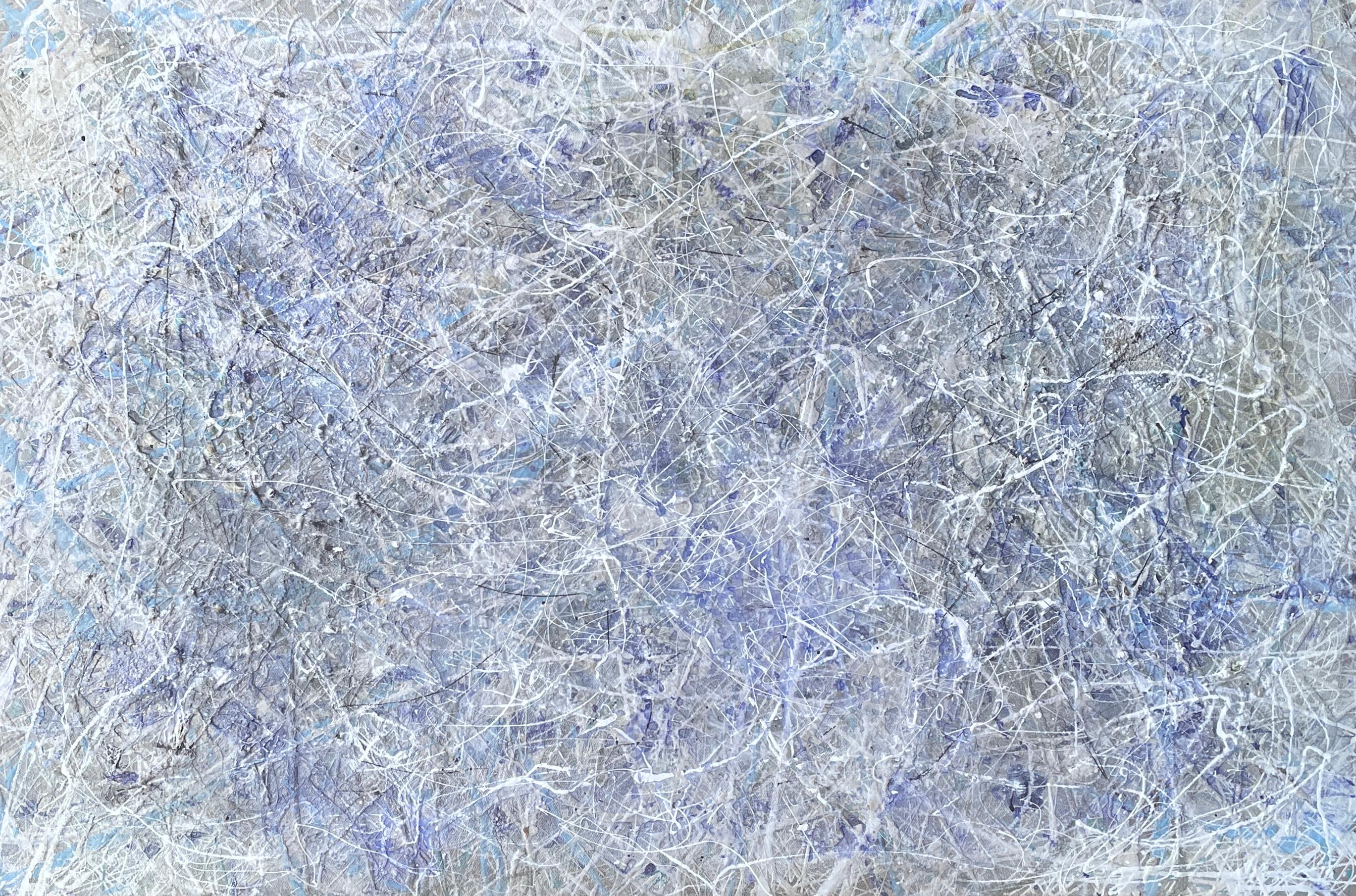 Lori Poncsak (American, born 1960)
"Tranquility Too" 2023
Acrylic Paint, Canvas, Stretcher Bars
The artist signed the back of the painting.

'Tranquility Too' by Lori Poncsak is a captivating abstract acrylic painting on a 24" x 36" canvas that