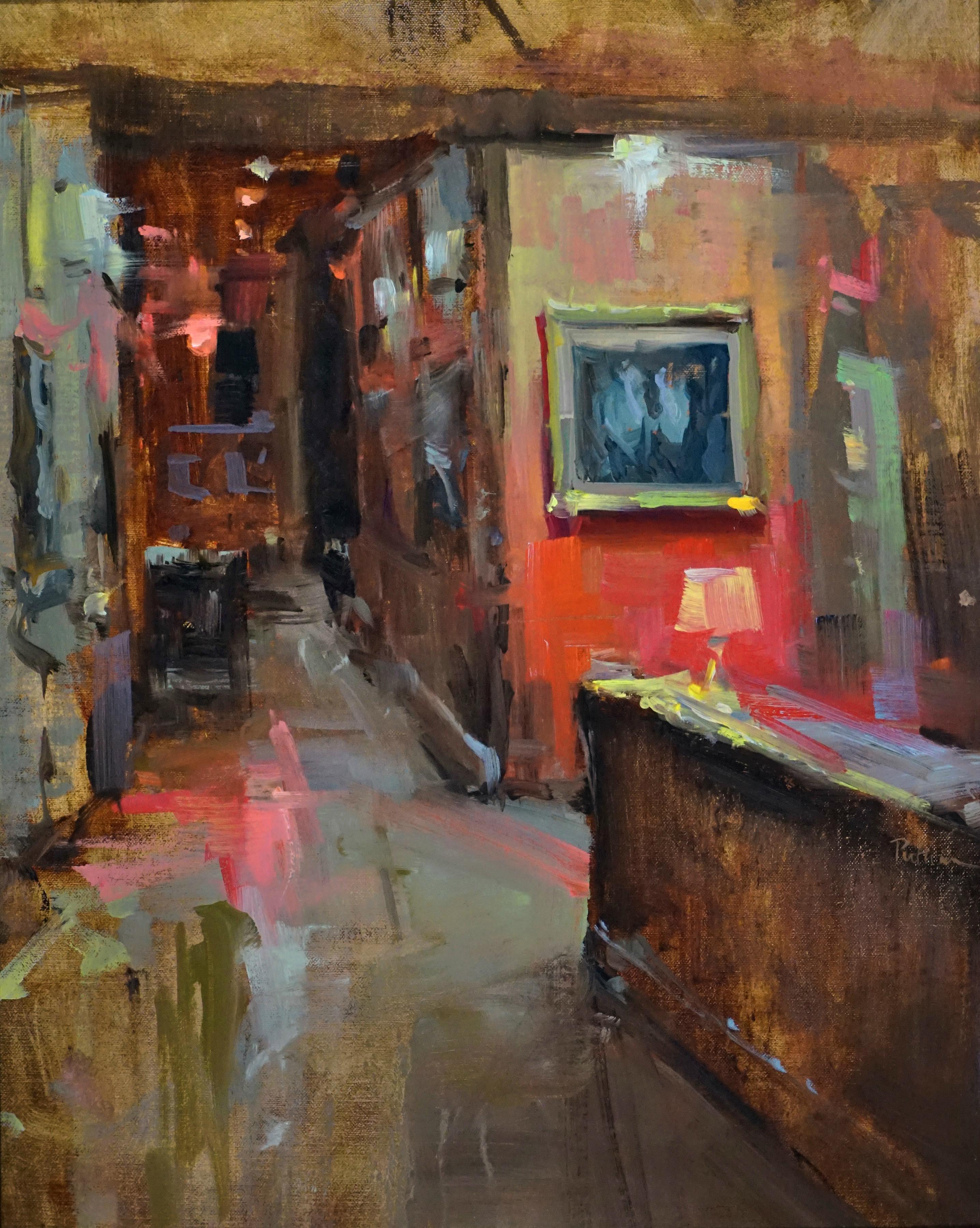 Lori Putnam Interior Painting - Walk of Fame, American Impressionism,  Oil Painters of America Interior Scene