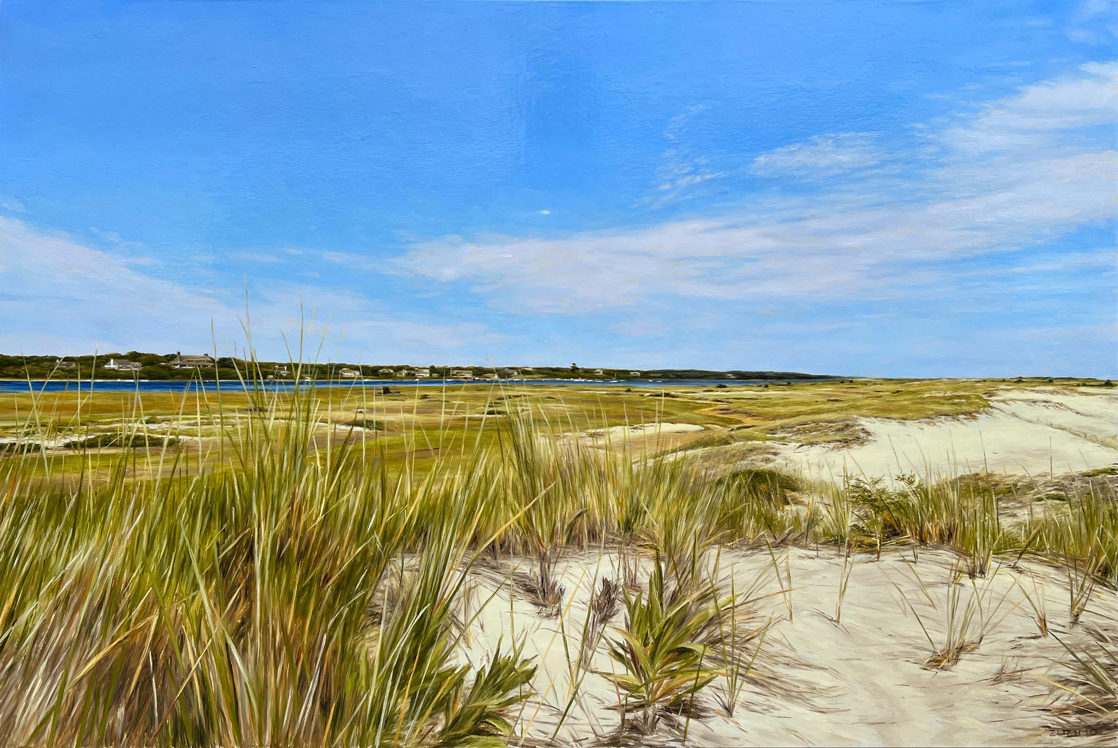Lori Zummo Landscape Painting - Dunes at Oyster Pond