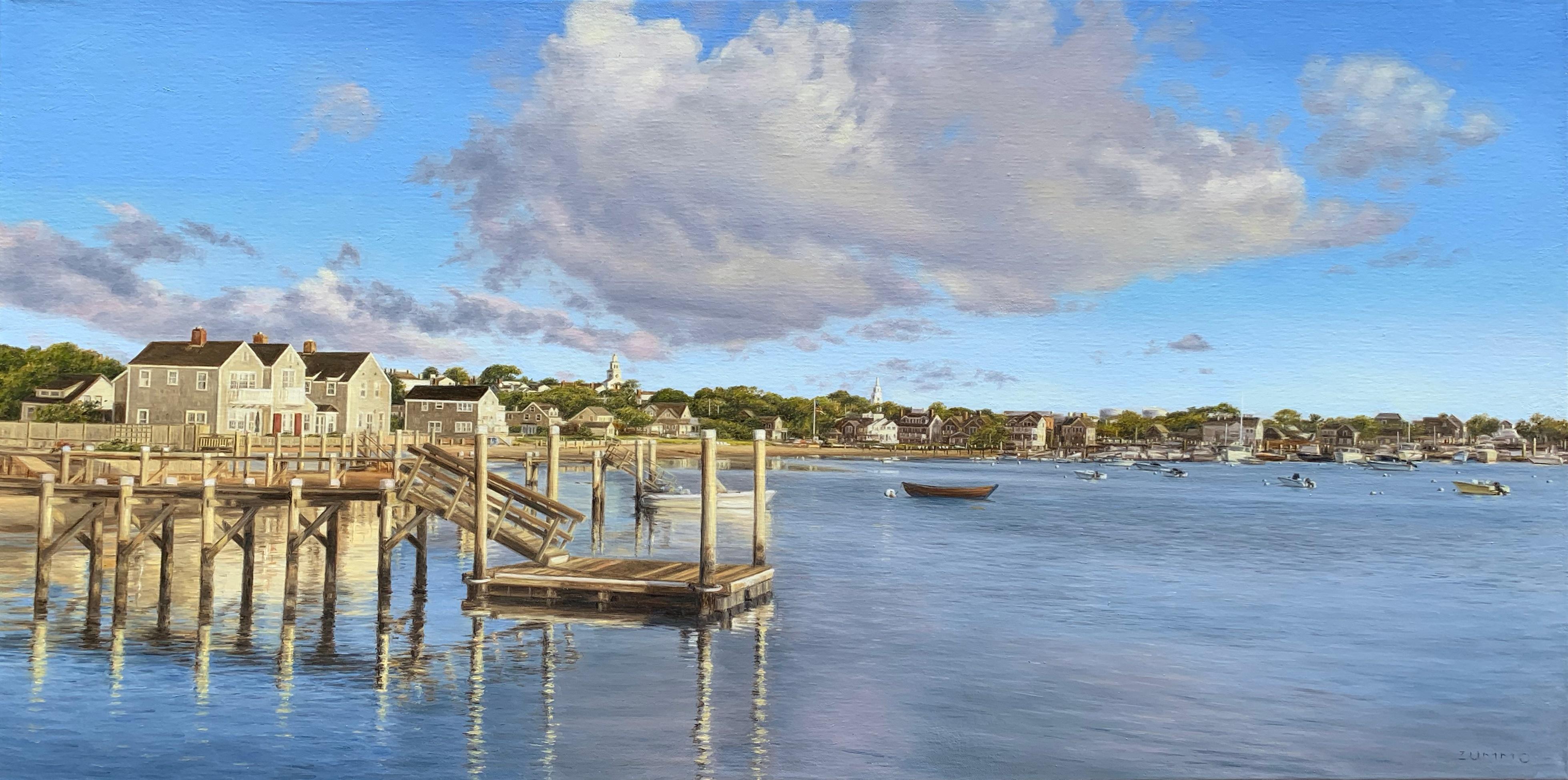 Lori Zummo Landscape Painting - Nantucket Harbor Morning