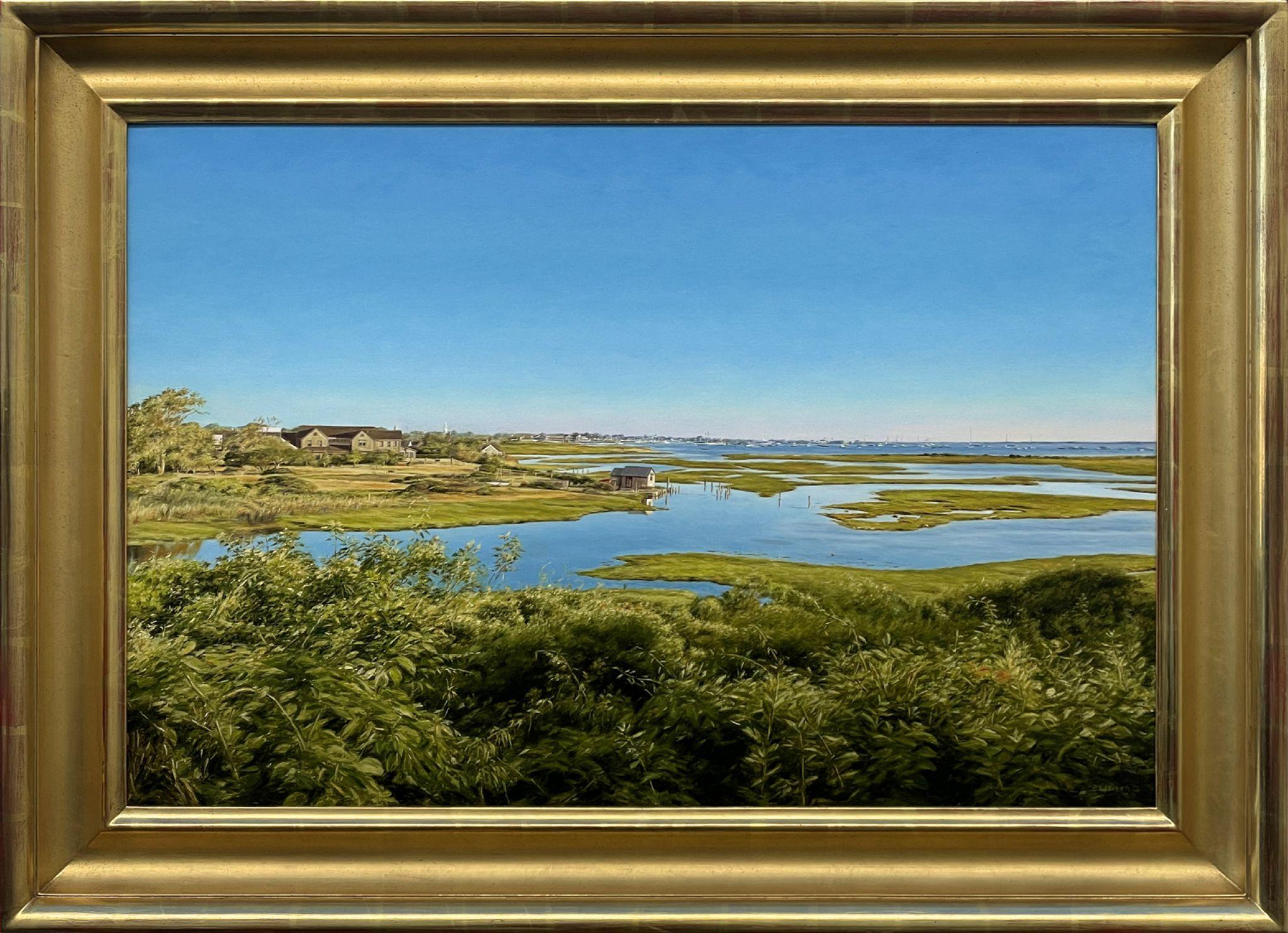 Vista del amanecer hacia los arroyos - Painting de Lori Zummo