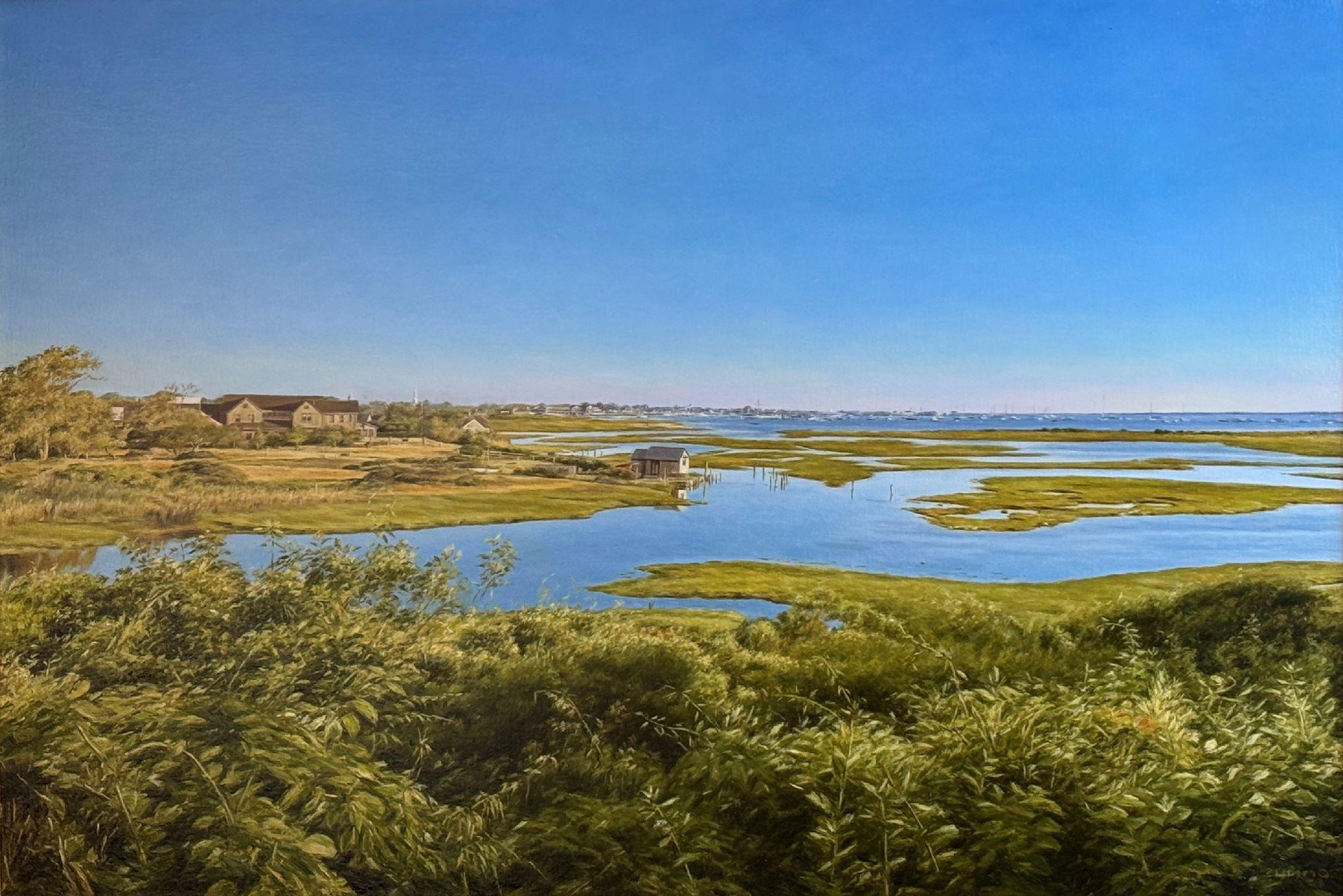 Landscape Painting de Lori Zummo - Vista del amanecer hacia los arroyos