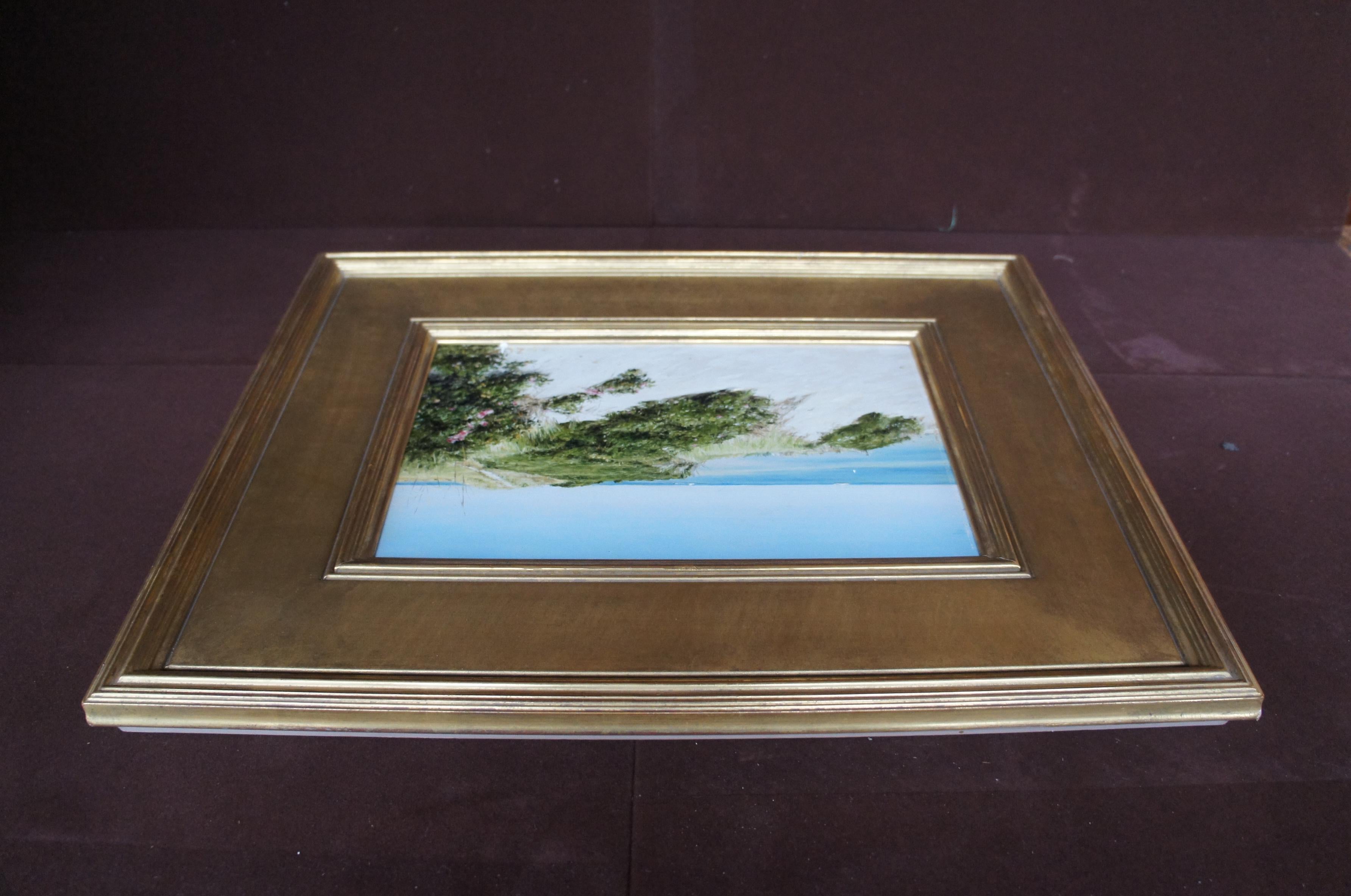 Lori Zummo Steps Beach Dunes Nantucket Seascape Oil on Board Painting For Sale 6
