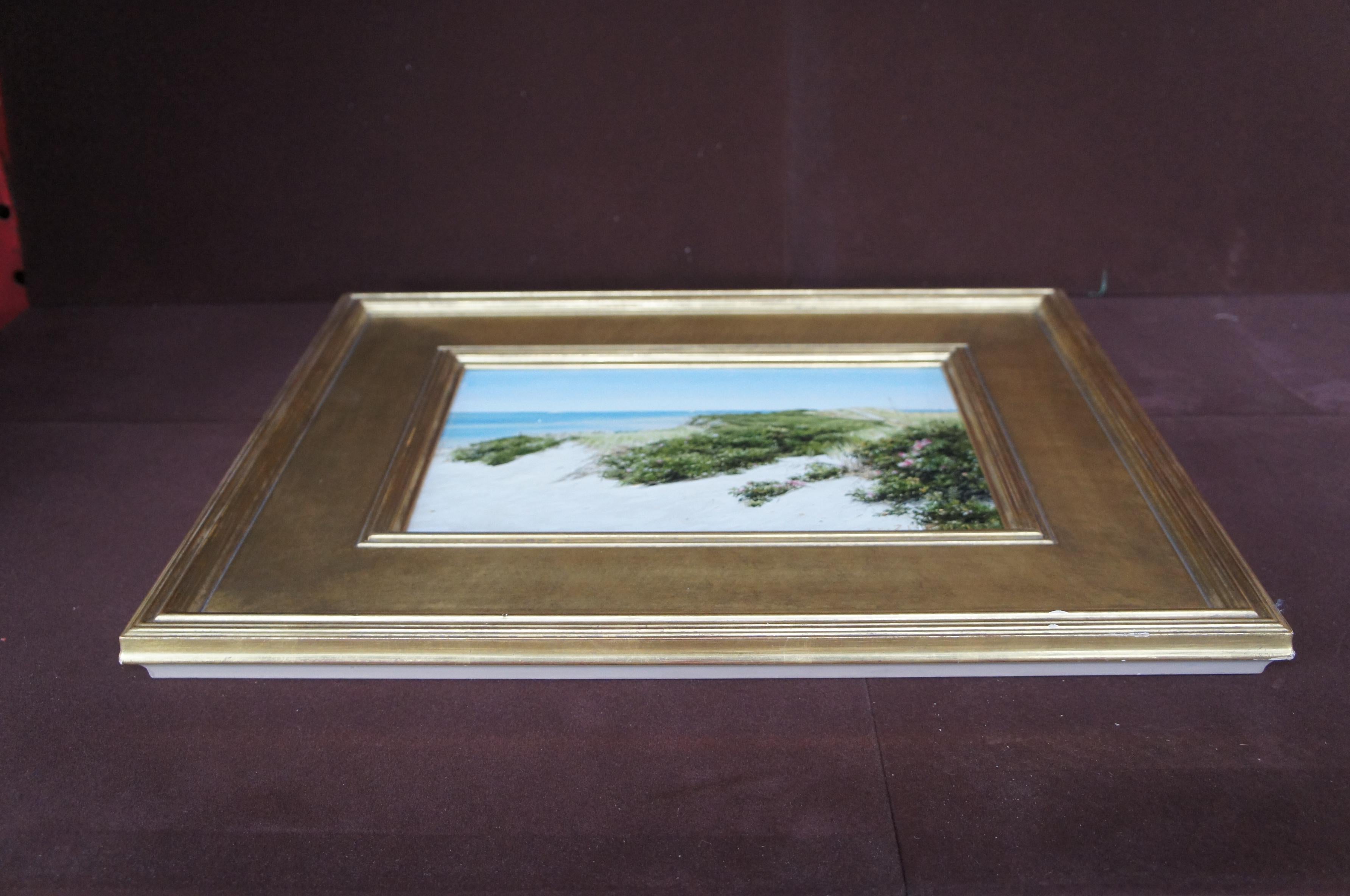 Lori Zummo Steps Beach Dunes Nantucket Seascape Oil on Board Painting For Sale 2