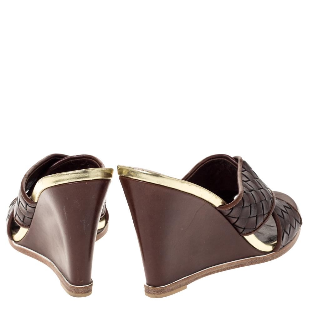 brown leather wedge sandals