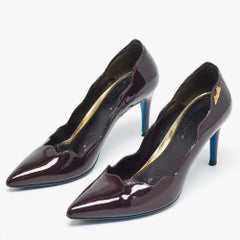 Loriblu Dunkelbraune Lackleder Pumps mit spitzen Zehen Größe 35