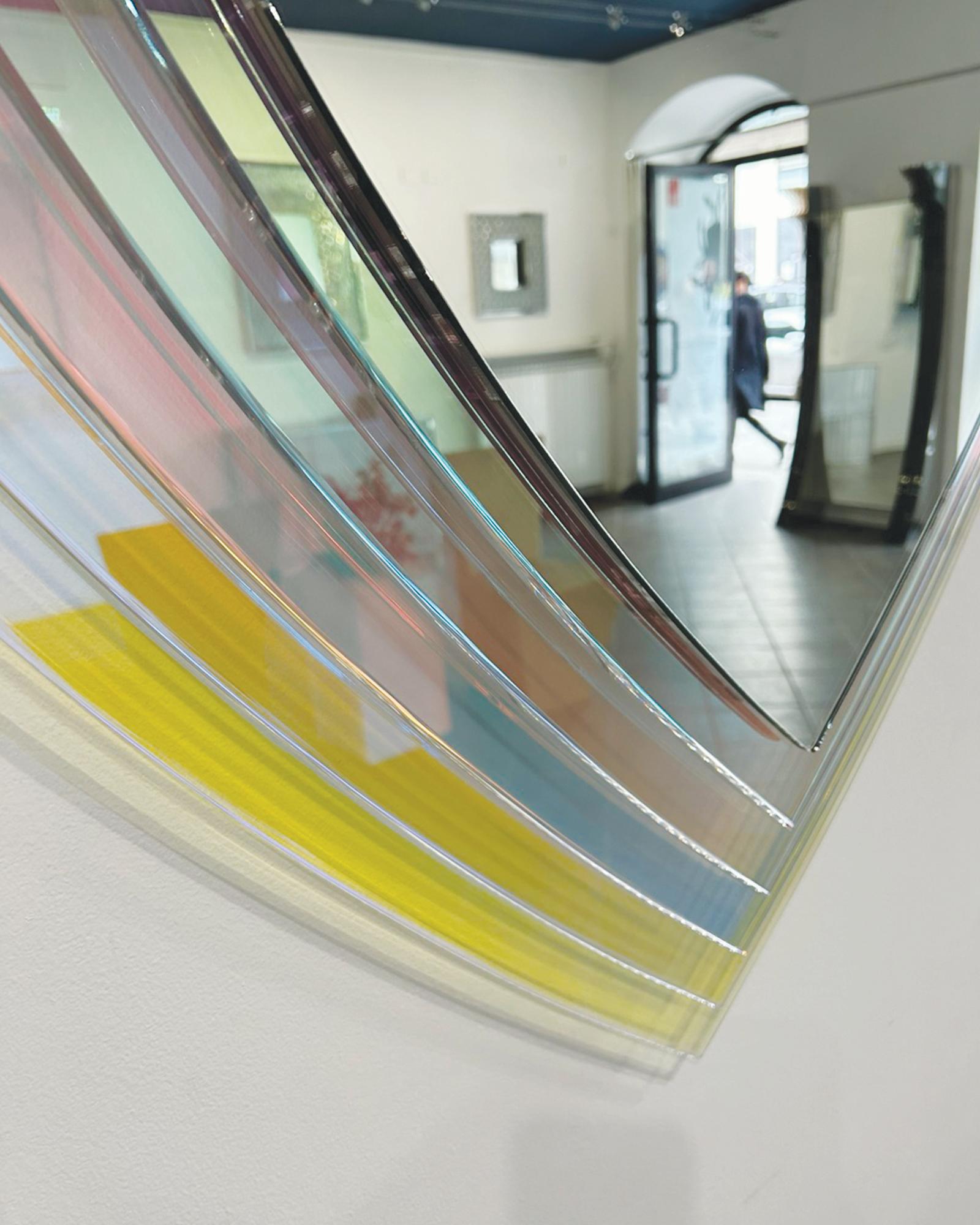 L'Origine du Monde Grand miroir d'art mural contemporain multicolore en vente 3