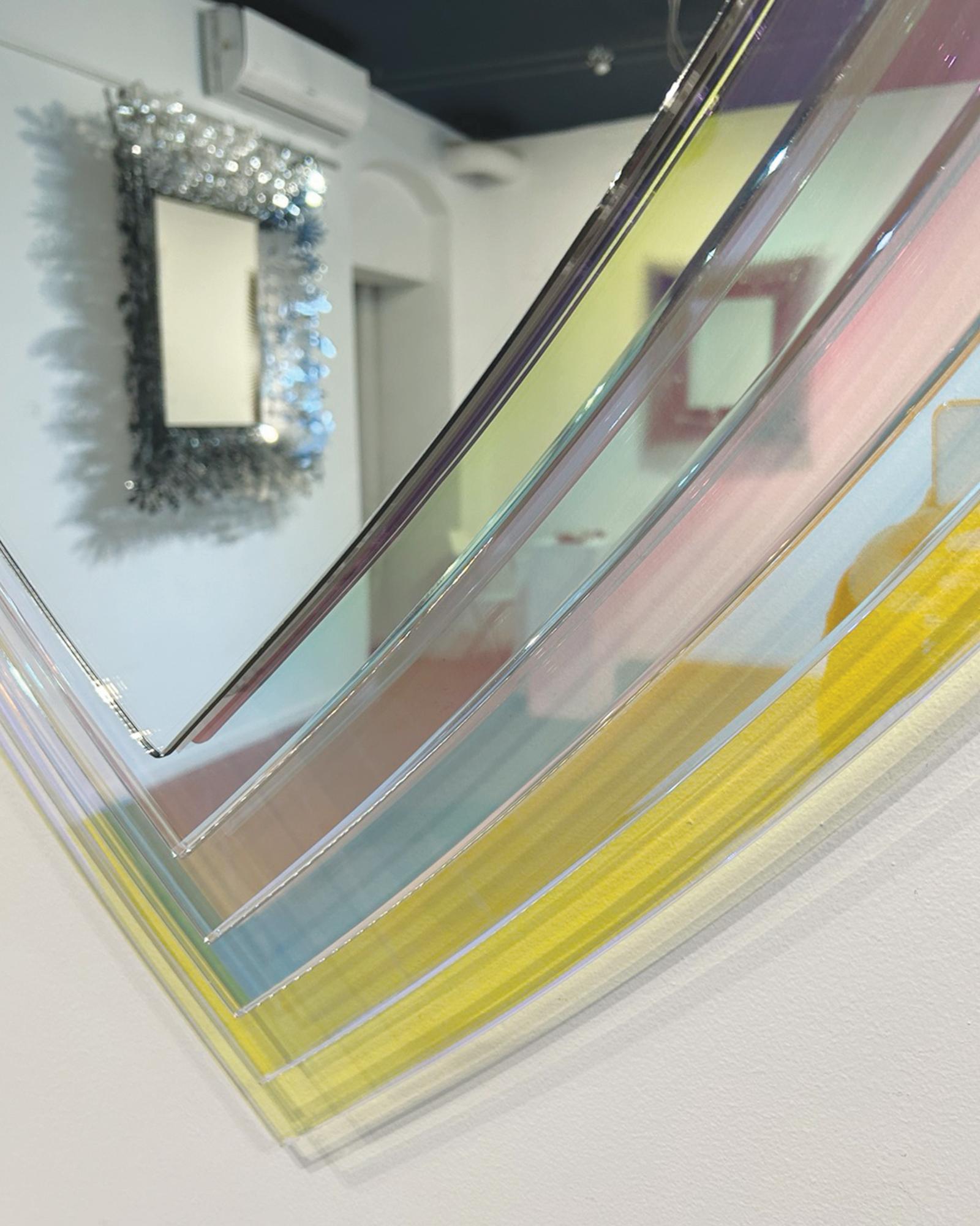 L'Origine du Monde Grand miroir d'art mural contemporain multicolore en vente 4