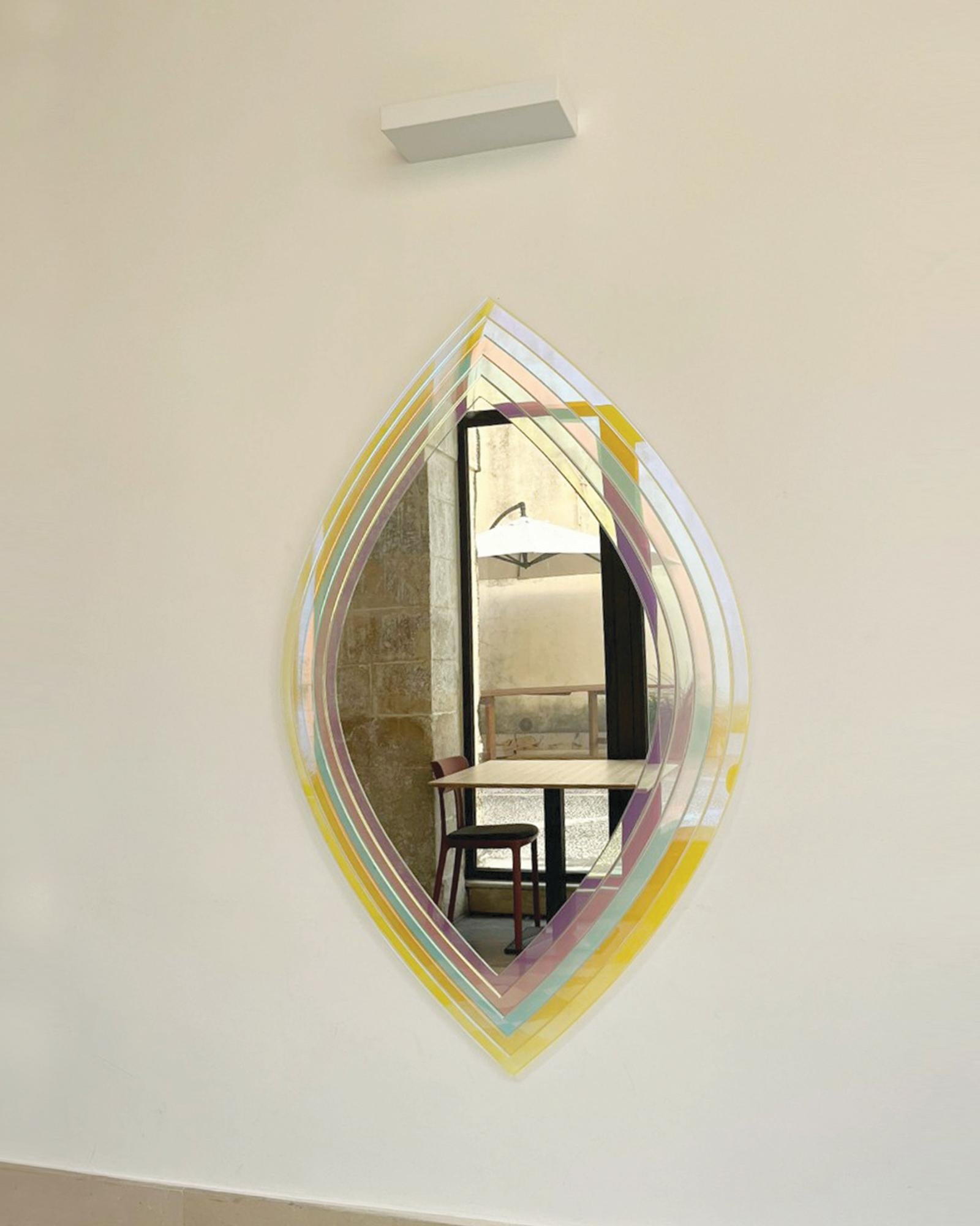 L'Origine du Monde Grand miroir d'art mural contemporain multicolore en vente 7