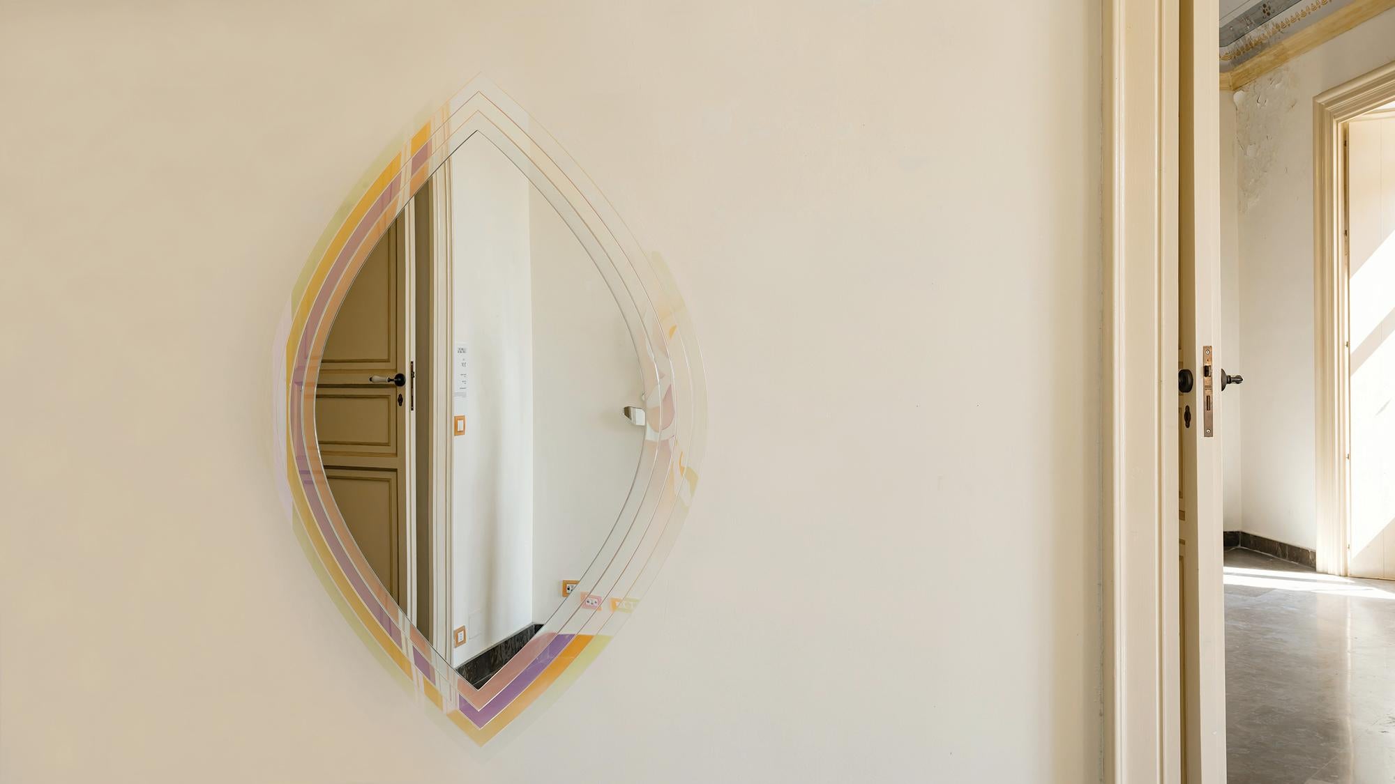 Autre L'Origine du Monde Grand miroir d'art mural contemporain multicolore en vente