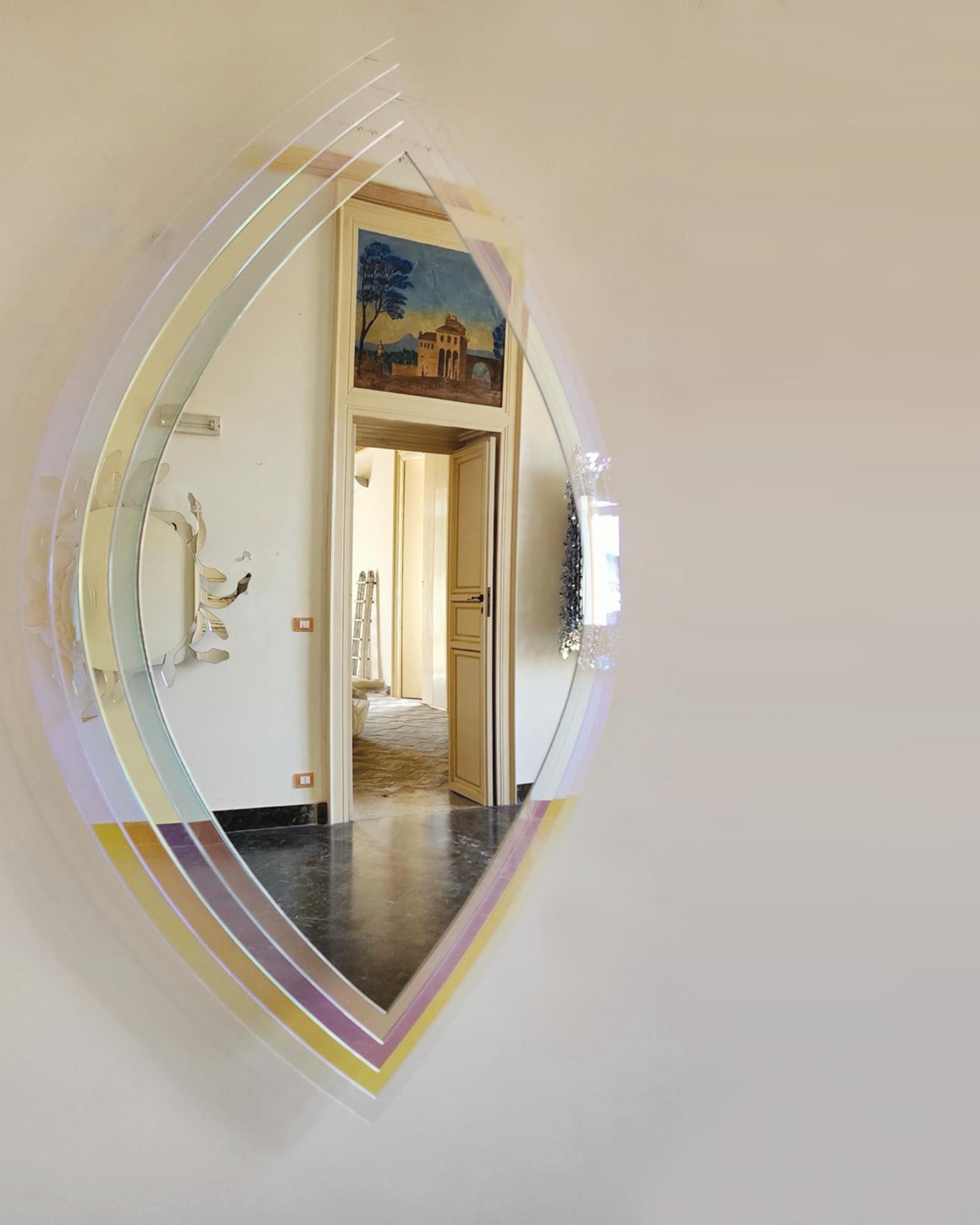 L'Origine du Monde Grand miroir d'art mural contemporain multicolore Neuf - En vente à Seoul, KR
