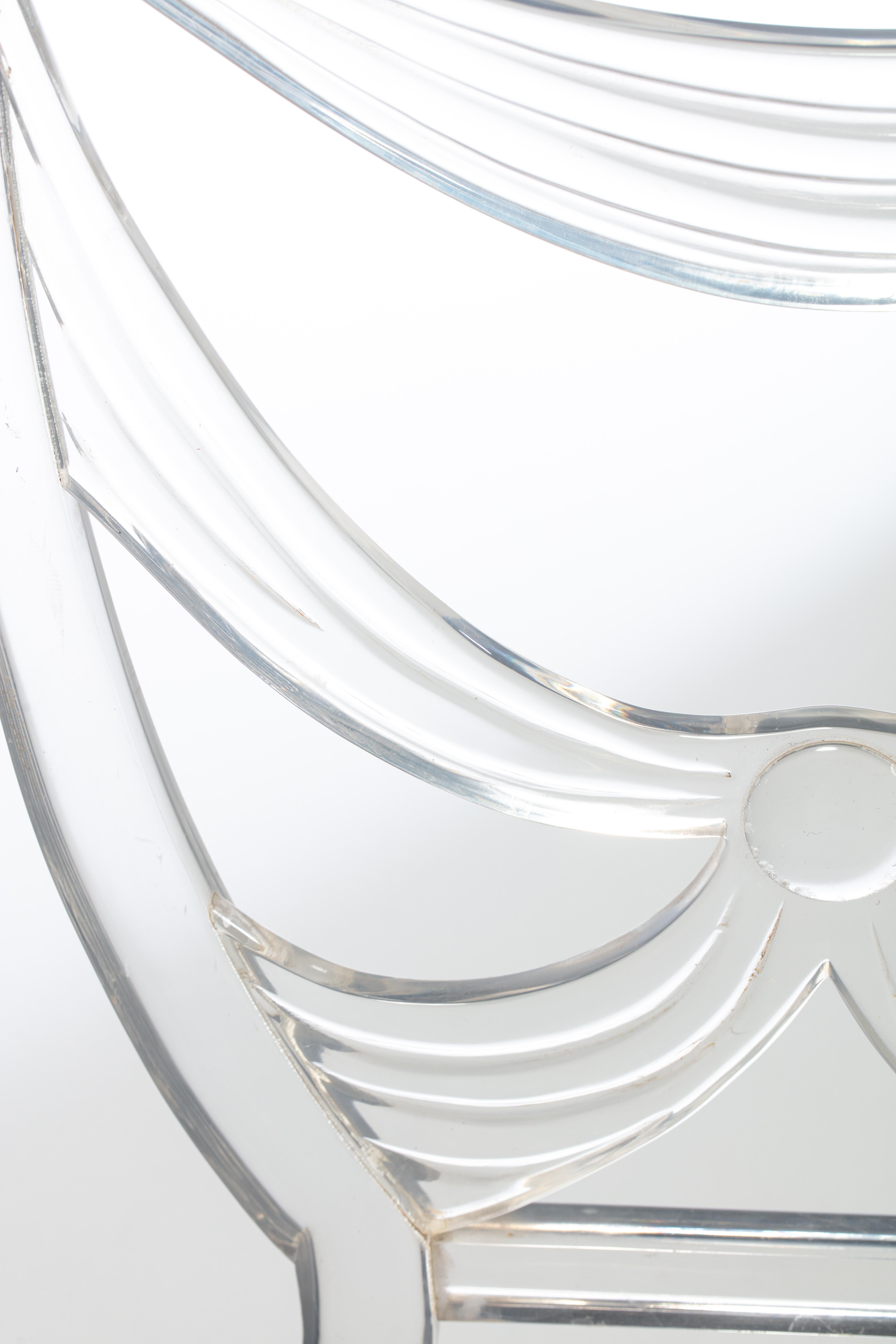 Lucite Lorin Jackson for Grosfeld House Glassic Collection Chair, circa 1939 For Sale