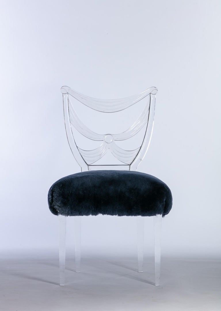 Hollywood Regency Lorin Jackson for Grosfeld House Glassic Collection Chair, circa 1939 For Sale
