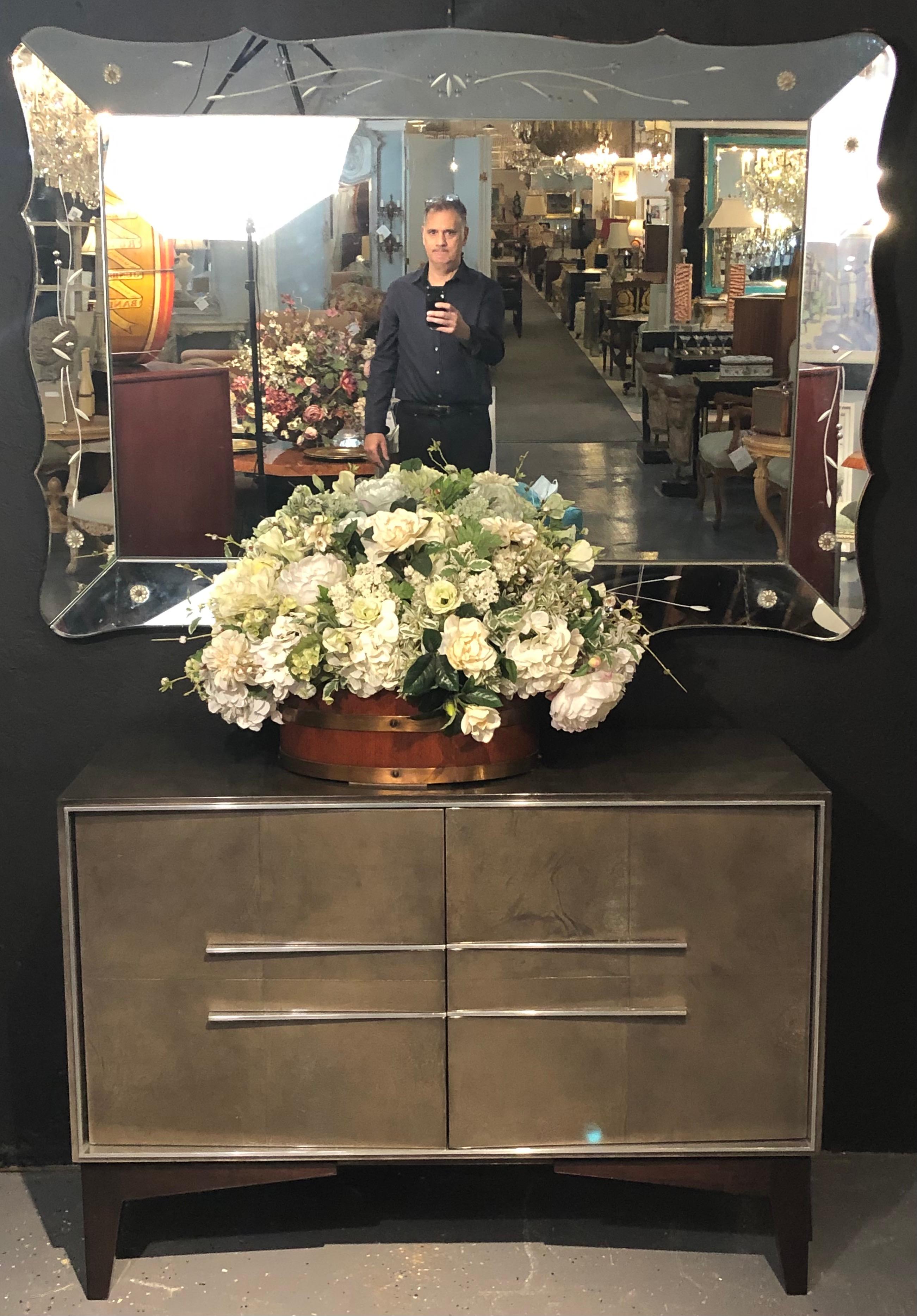 Lorin Marsh Designs Tuxedo Two-Door Commode, Chest, Cabinet or Nightstand In Good Condition In Manhasset, NY