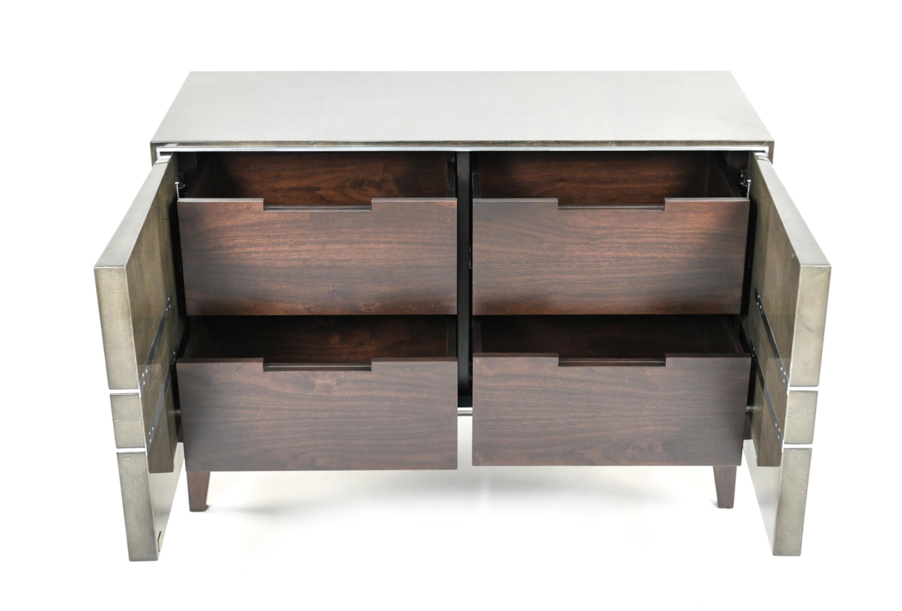 Contemporary Lorin Marsh Designs Tuxedo Two-Door Commode, Chest, Cabinet or Nightstand