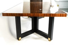 Tavolo da pranzo Lorin Marsh Smorgasbord Laccato Zebra-Wood e Ottone