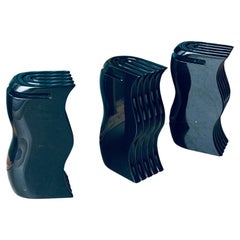 Lorin Marsh Ltd. Postmodernes Quecksilber Bein Glas Couchtisch