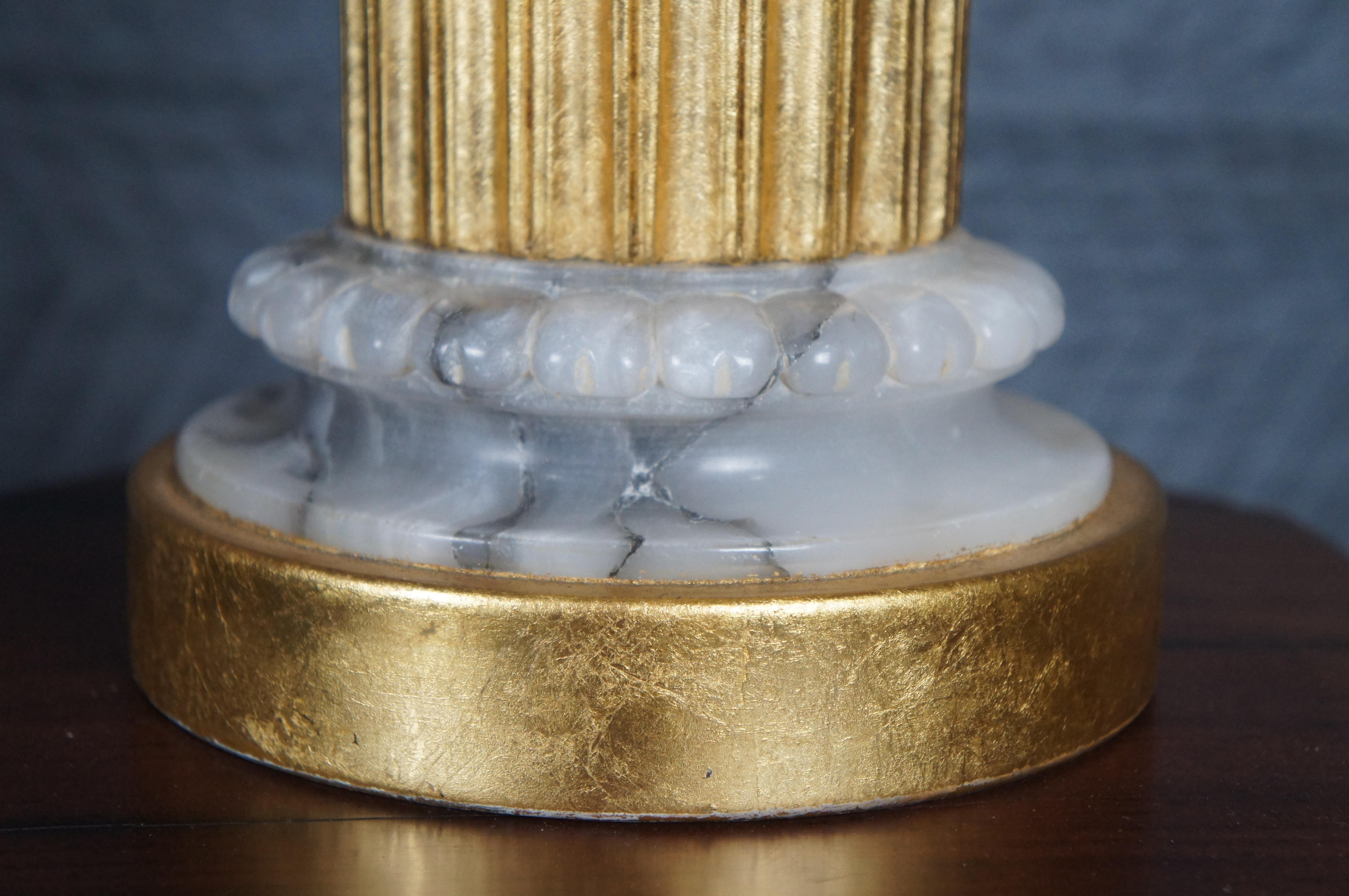 Vase urne trophée Lorin Marsh et cristal taillé 24 carats peint en or 22 po Bon état - En vente à Dayton, OH