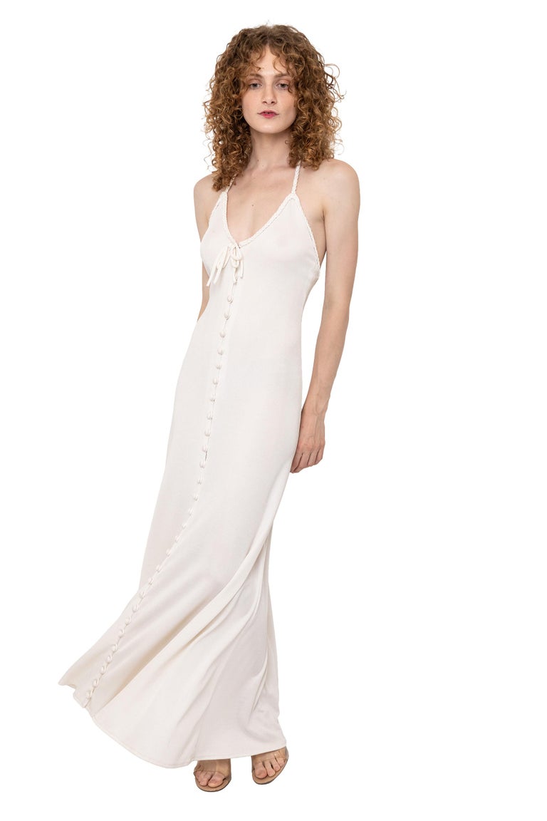 white jersey halter dress Loris Azzaro 1970's Braided For Sale at 1stDibs filter:Tops & Dresses Size:1X