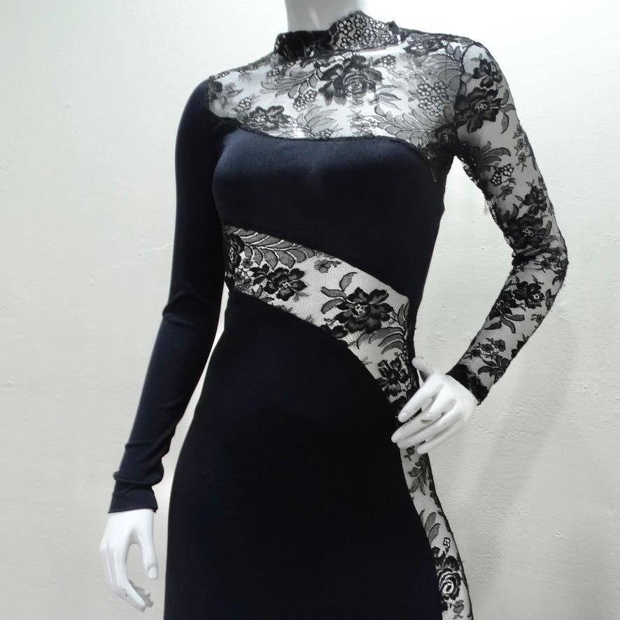 Loris Azzaro Black Lace Dress 6