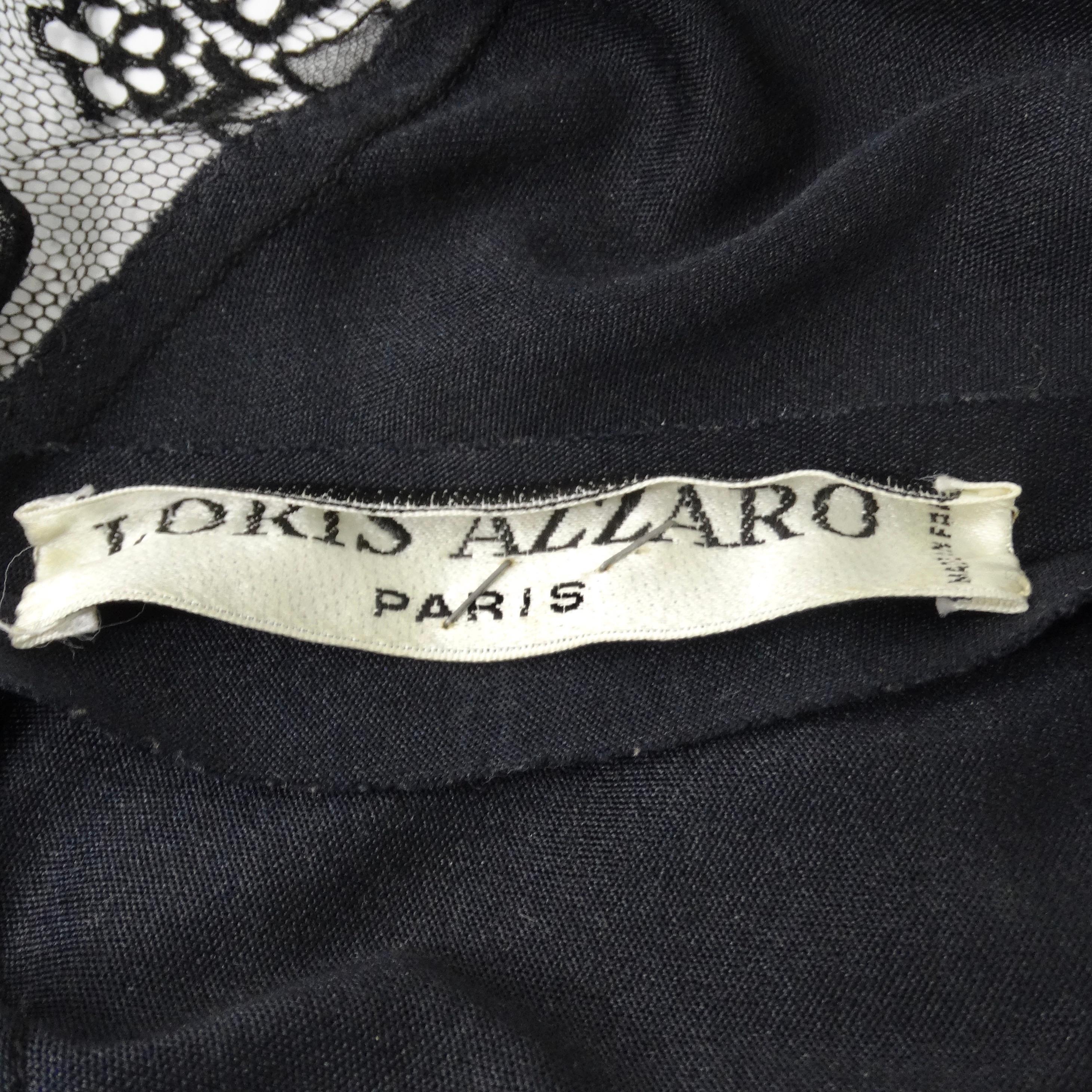 Loris Azzaro Black Lace Dress 8