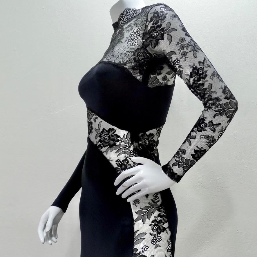 Loris Azzaro Black Lace Dress 1