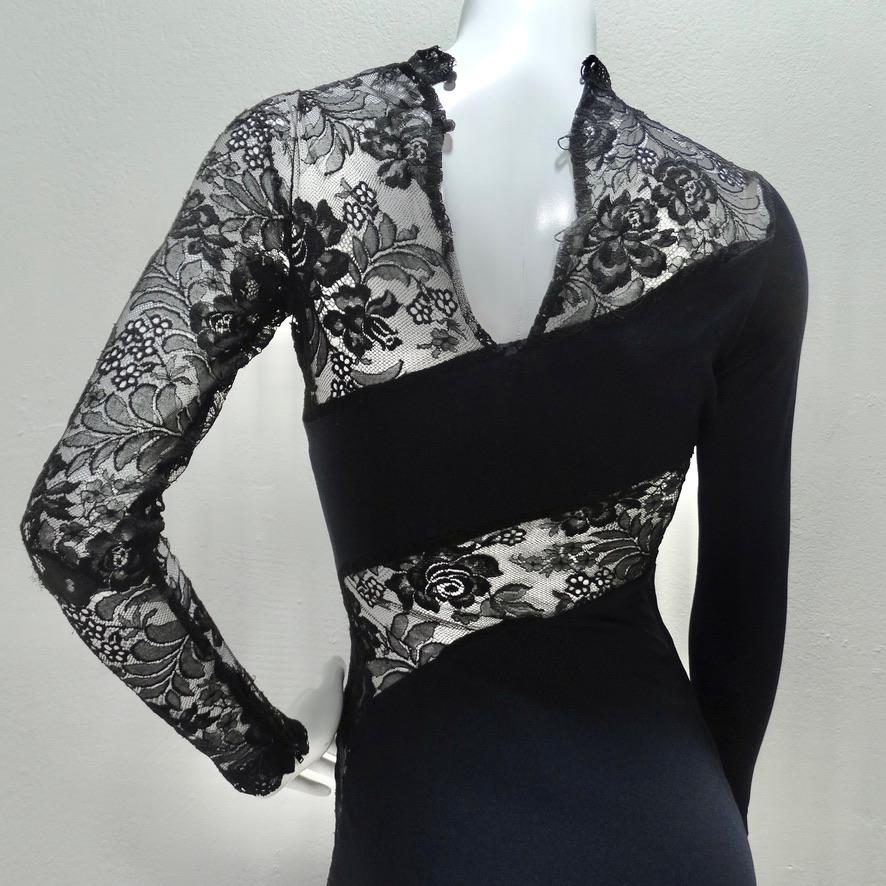 Loris Azzaro Black Lace Dress 3