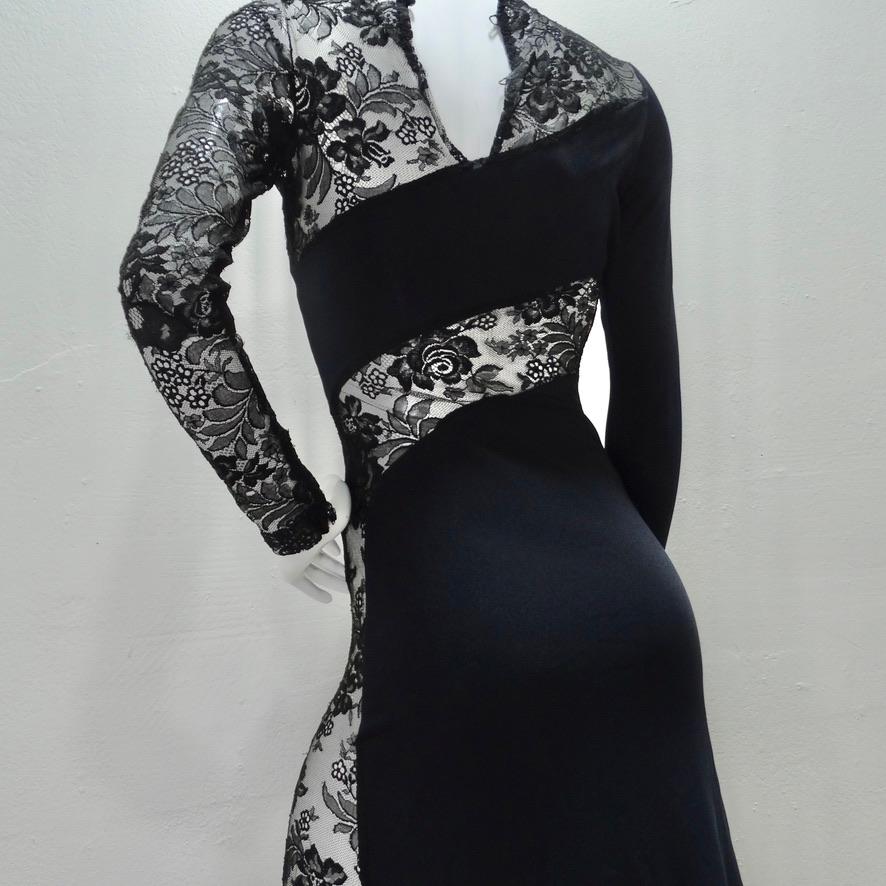 Loris Azzaro Black Lace Dress 4