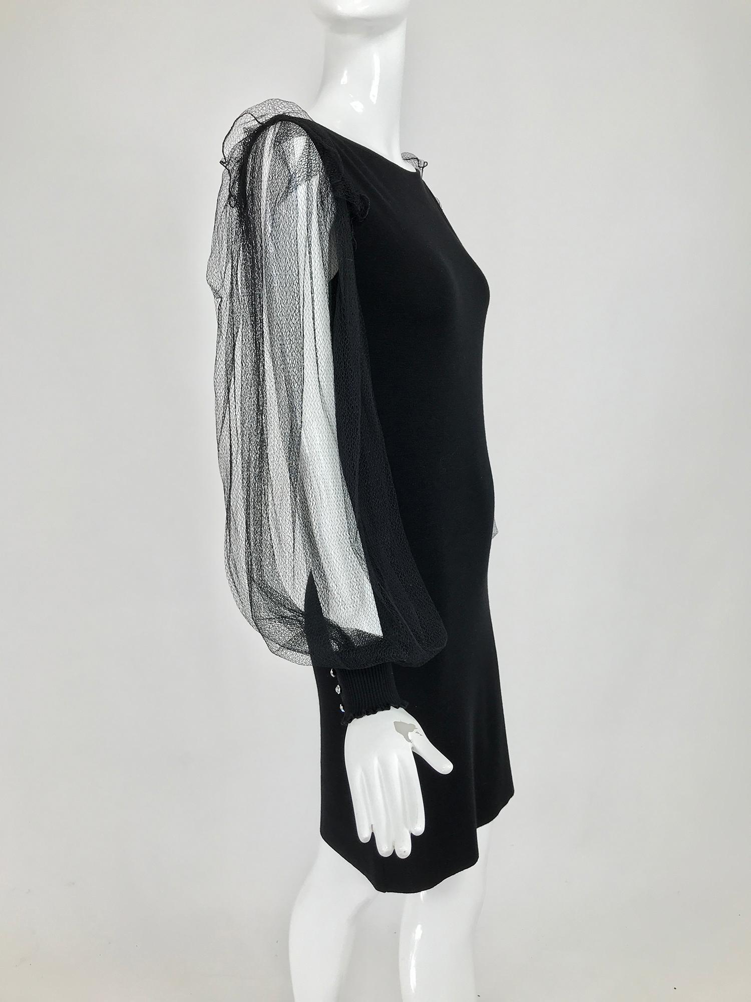 black dress net sleeves