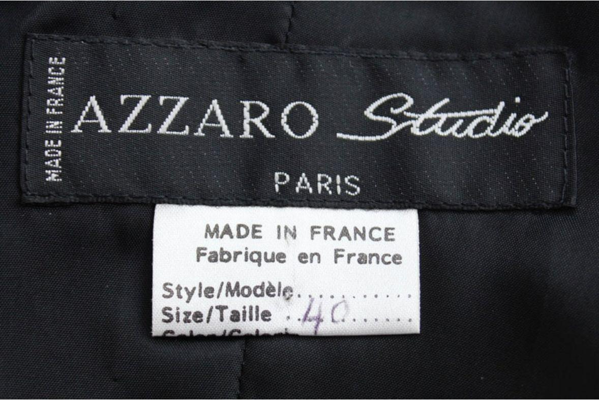 Loris Azzaro Bustier and Skirt Set in Midnight Blue Taffeta For Sale 6