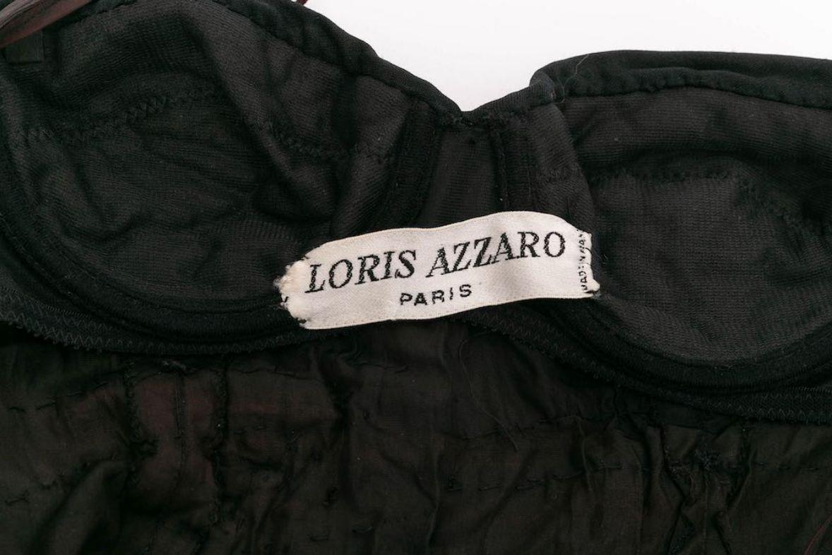 Loris Azzaro bustier Long Silk Jersey Dress, Size 36FR For Sale 5